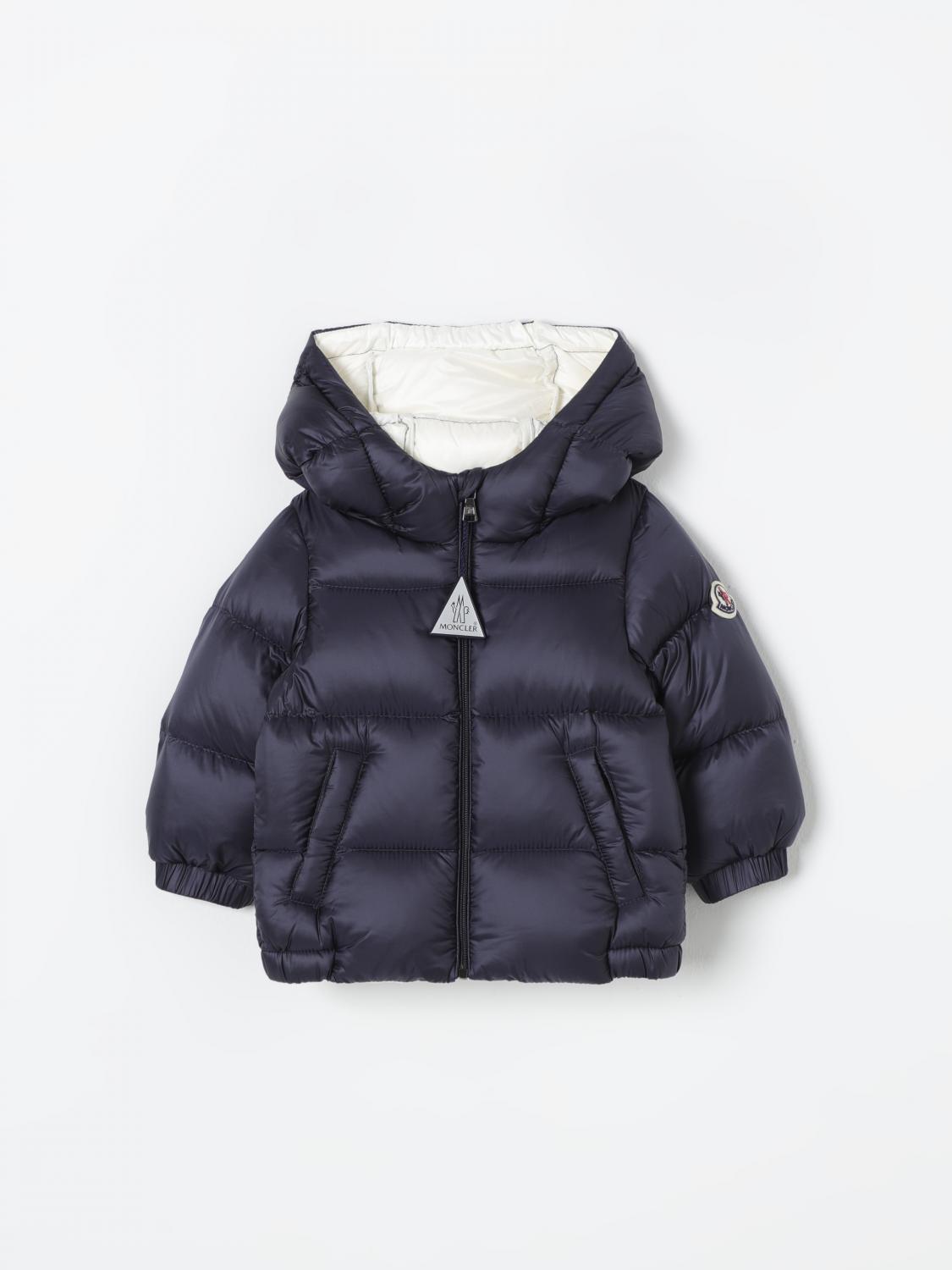 Shop Moncler Jacket  Kids Color Blue In Blau