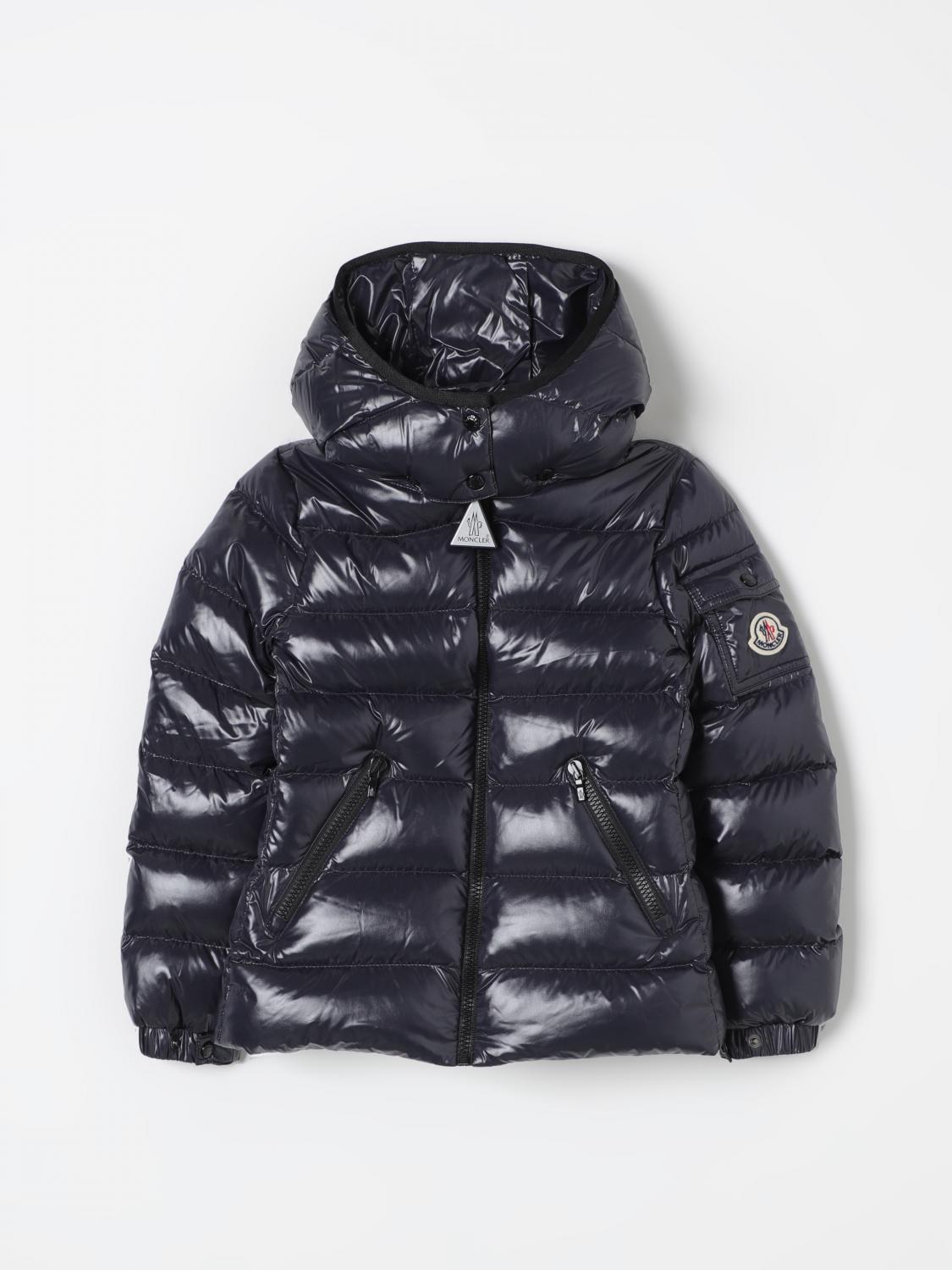 Shop Moncler Jacket  Kids Color Blue In Blau