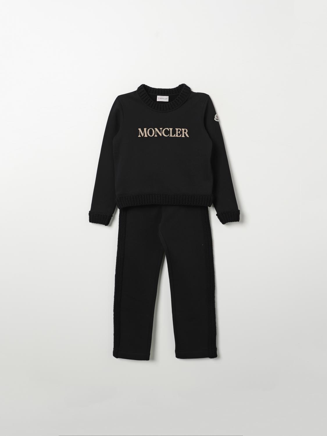 Shop Moncler Tracksuit  Kids Color Black In Schwarz