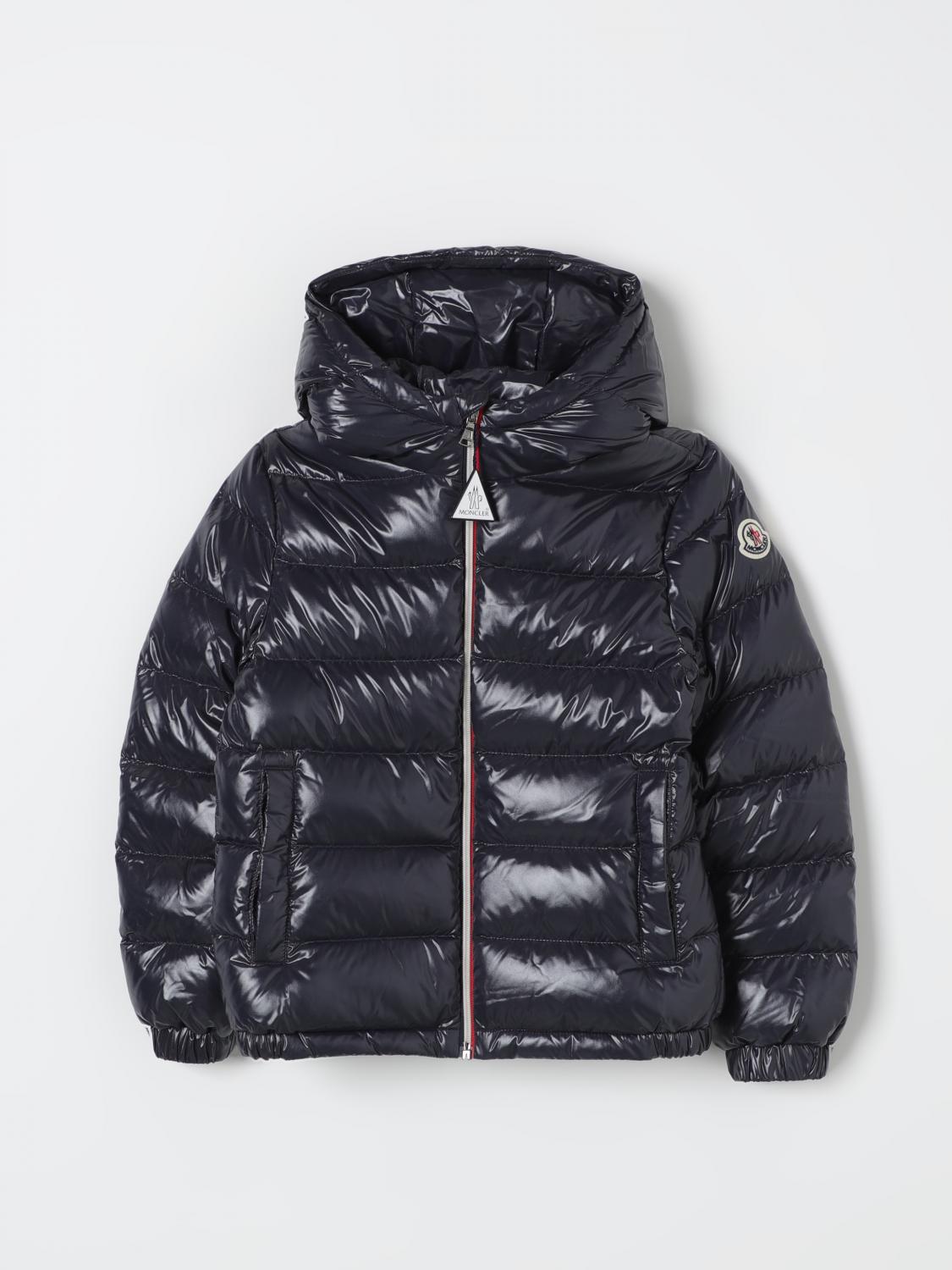 Shop Moncler Jacket  Kids Color Blue 1 In Blau 1