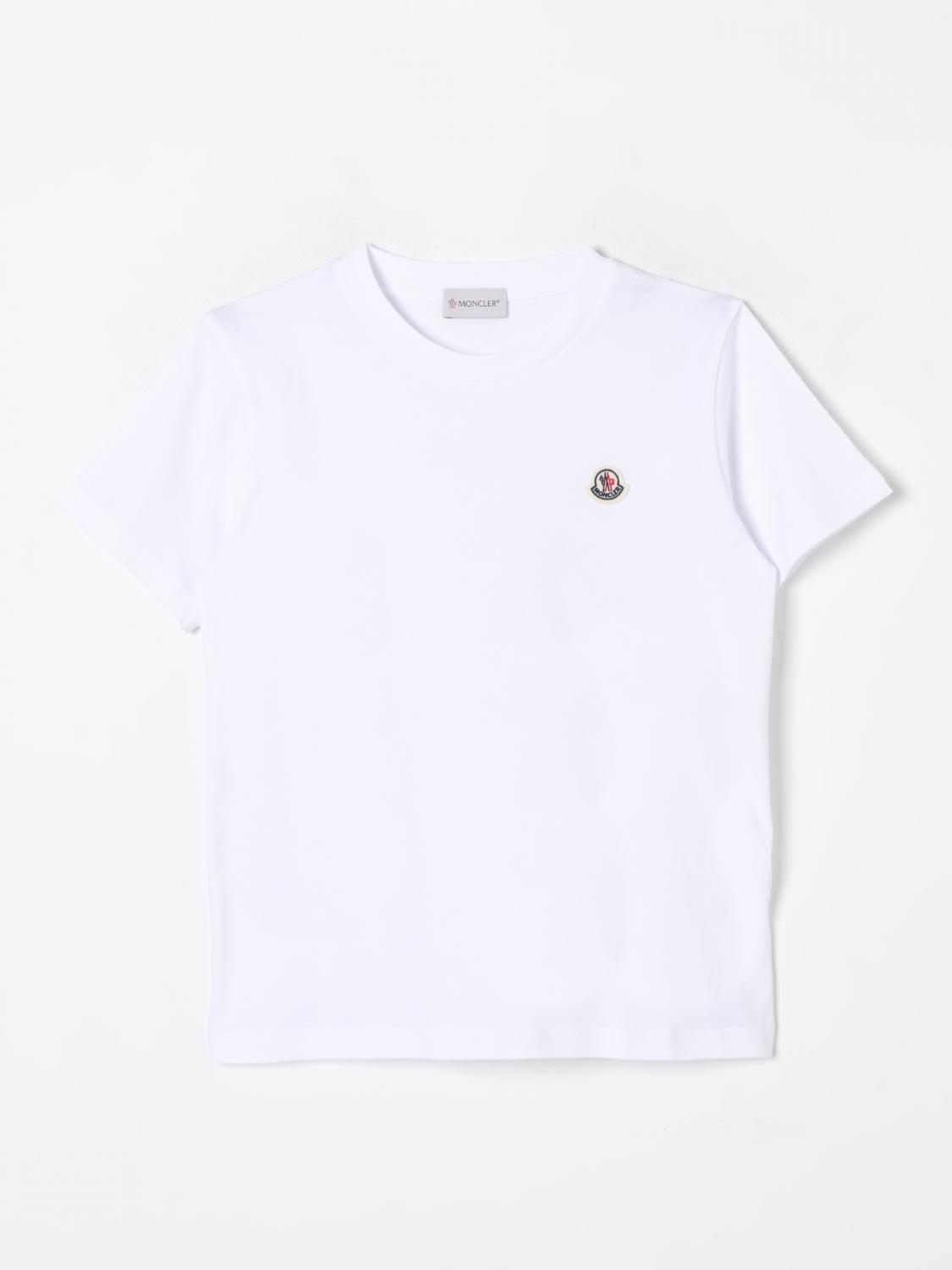 Shop Moncler T-shirt  Kids Color White In Weiss