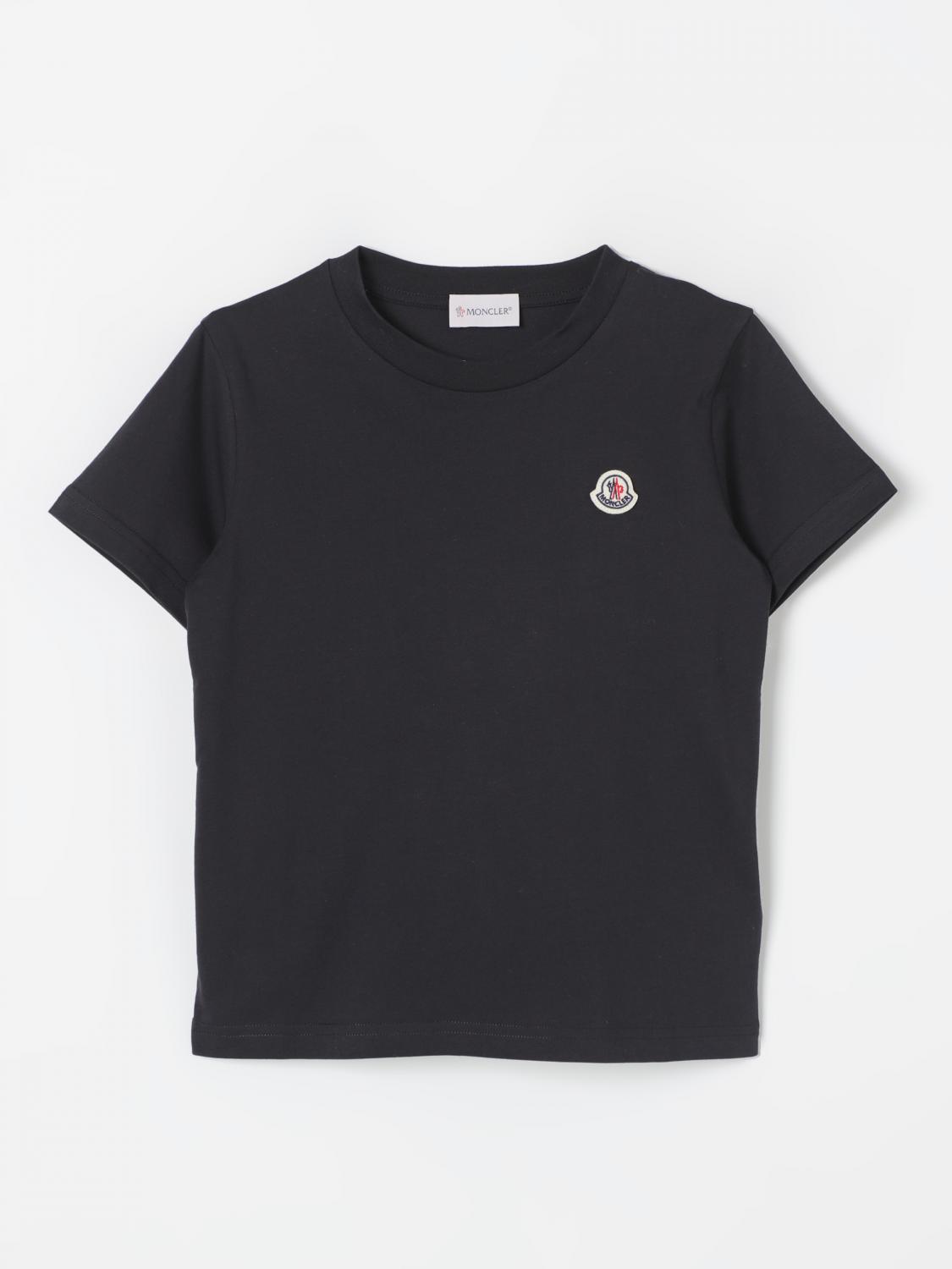 Shop Moncler T-shirt  Kids Color Black In Schwarz