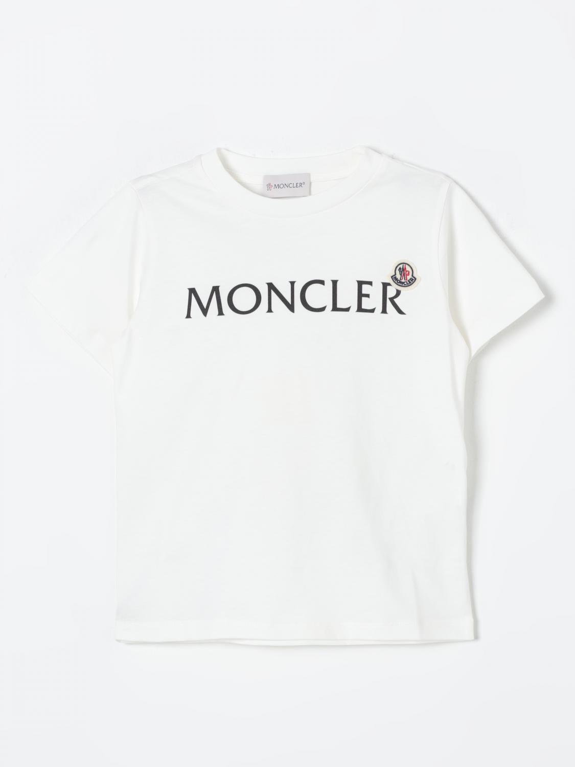 Shop Moncler T-shirt  Kids Color White In Weiss