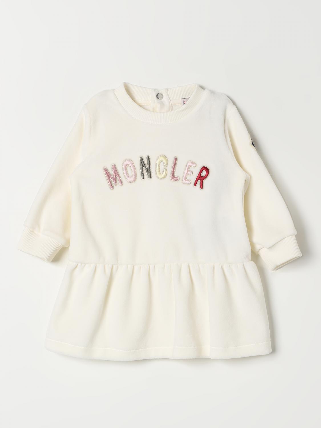 Shop Moncler Romper  Kids Color Yellow Cream