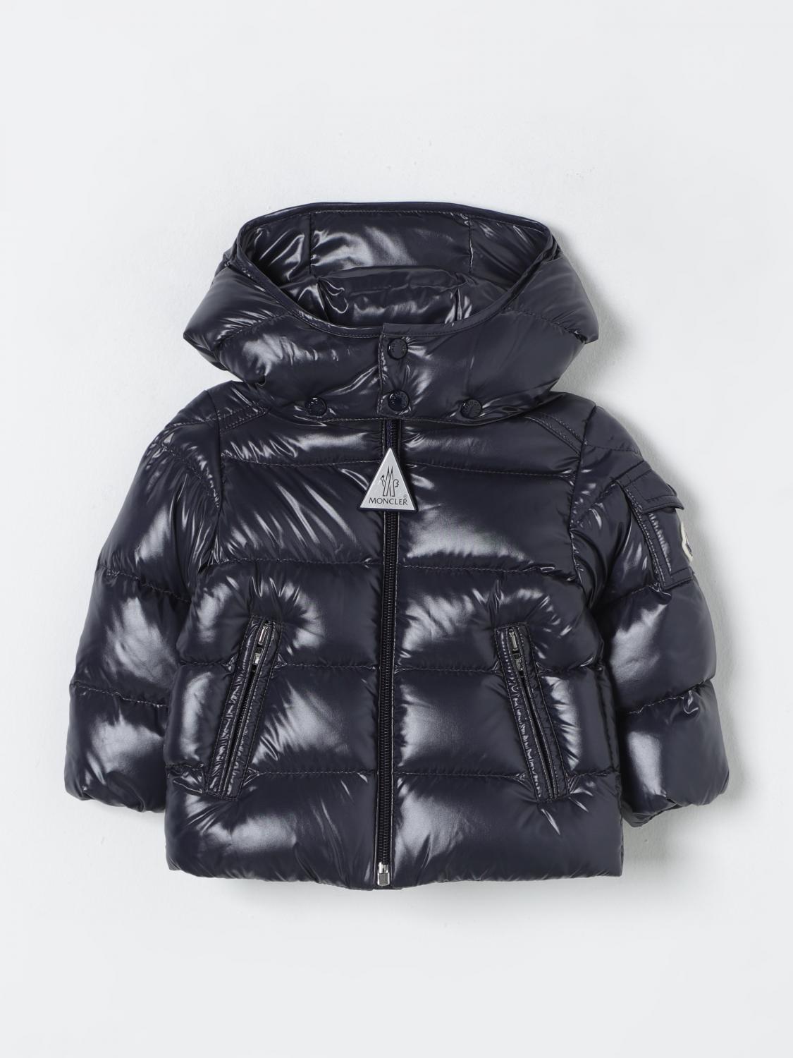 Shop Moncler Jacket  Kids Color Blue In Blau