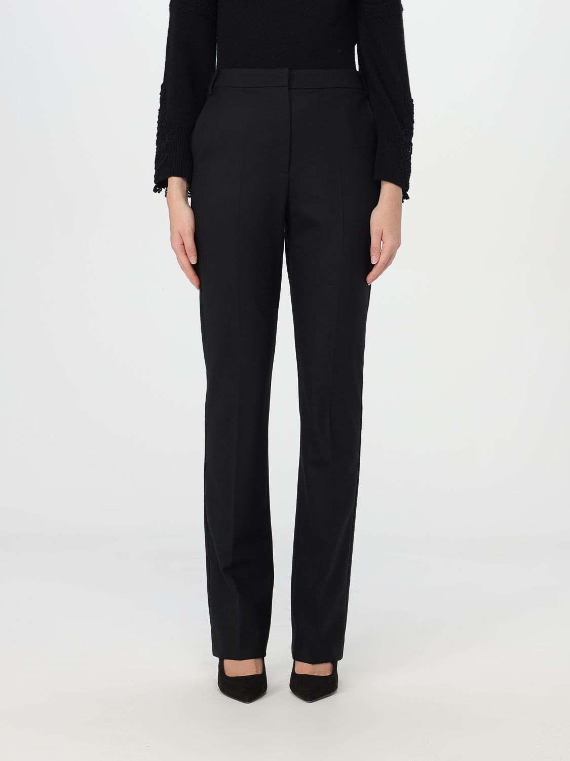 Shop Patrizia Pepe Pants  Woman Color Black In Schwarz