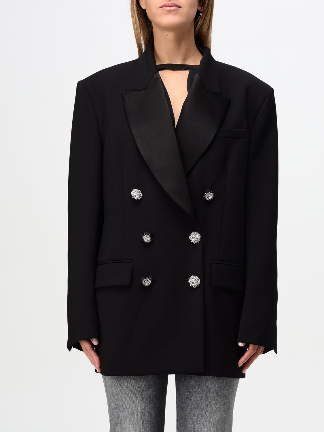 Shop Pinko Blazer  Woman Color Black In Schwarz