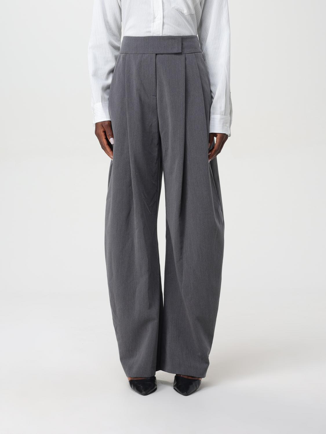 Shop Pinko Pants  Woman Color Grey In Grau