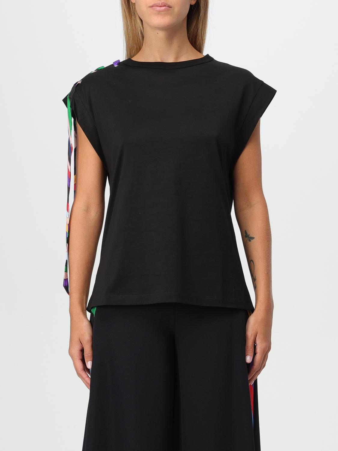 Shop Pucci Top  Woman Color Black In Schwarz