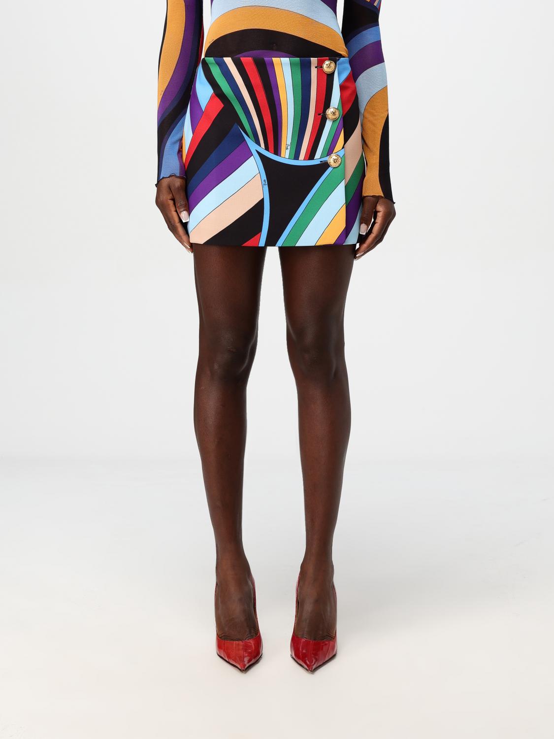 Shop Pucci Skirt  Woman Color Multicolor In Bunt