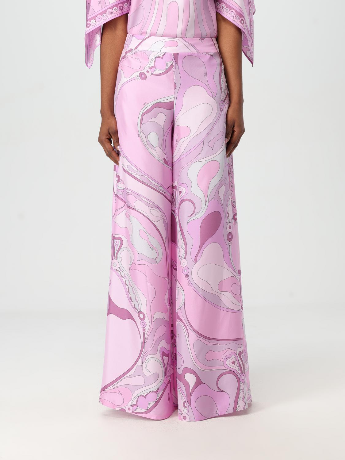 Pucci Pants Woman Color Pink In Pink