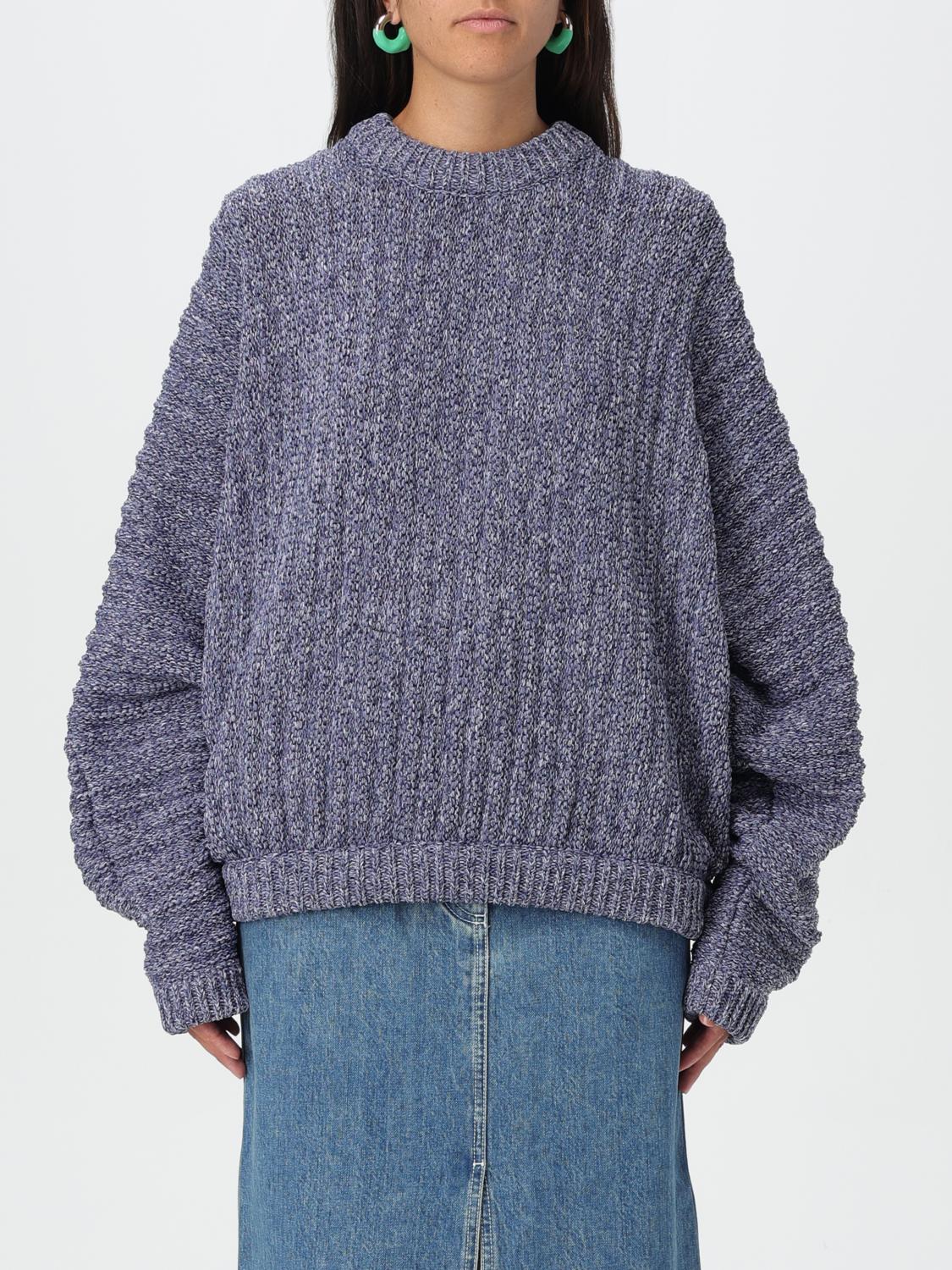 Shop Sunnei Sweater  Woman Color Gnawed Blue In Hellblau