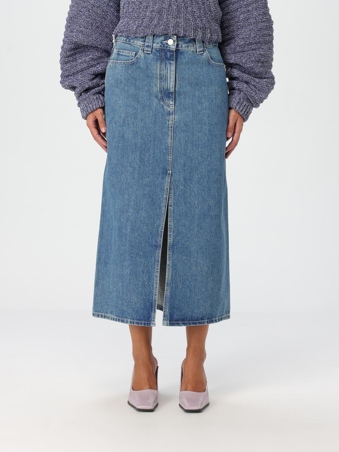 Shop Sunnei Skirt  Woman Color Denim