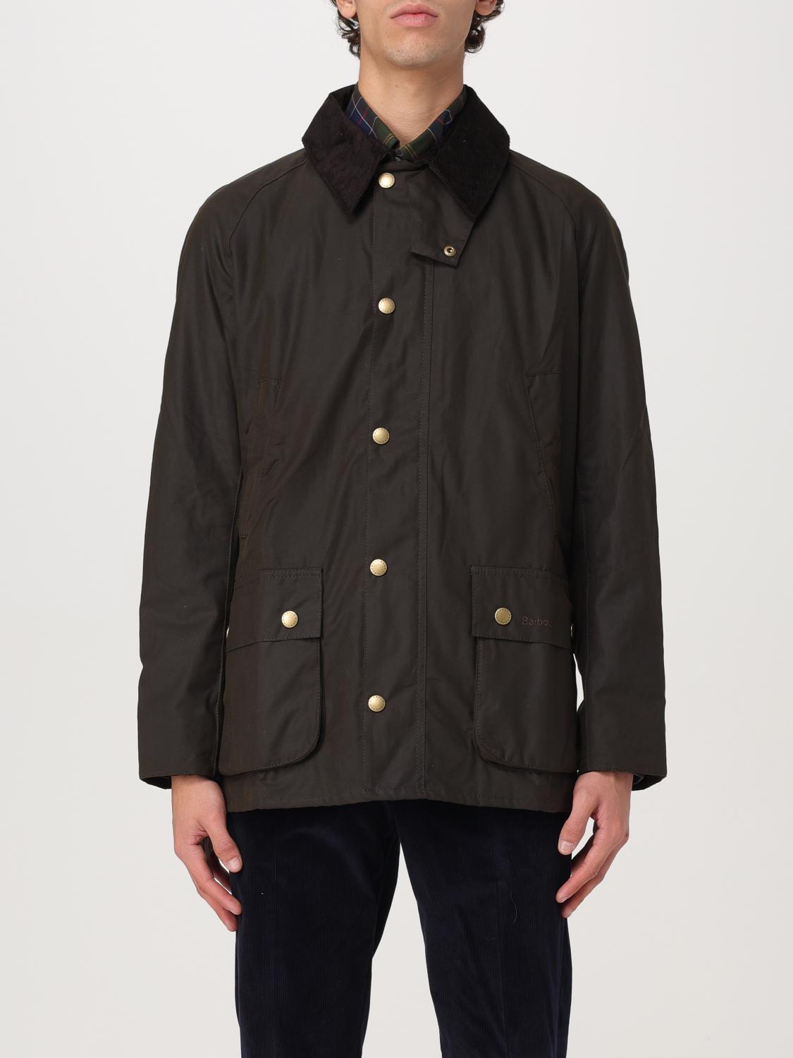 Barbour Jacket Men Color Olive In Animal Print