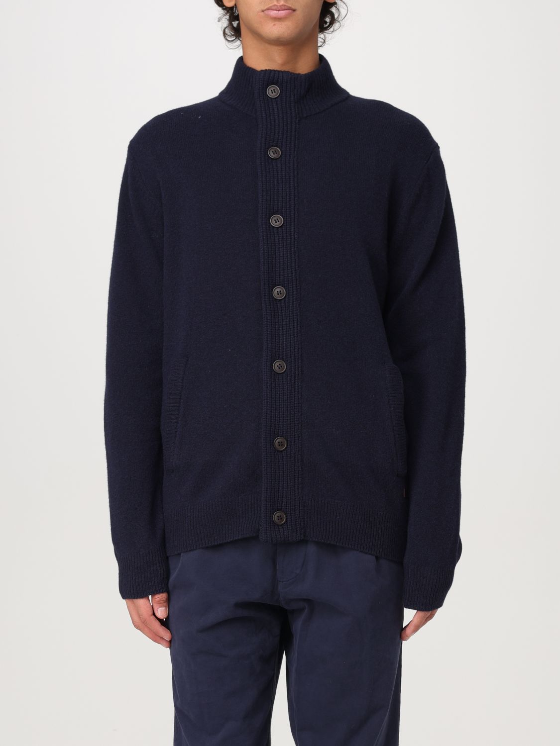 Shop Barbour Cardigan  Men Color Blue In Blau