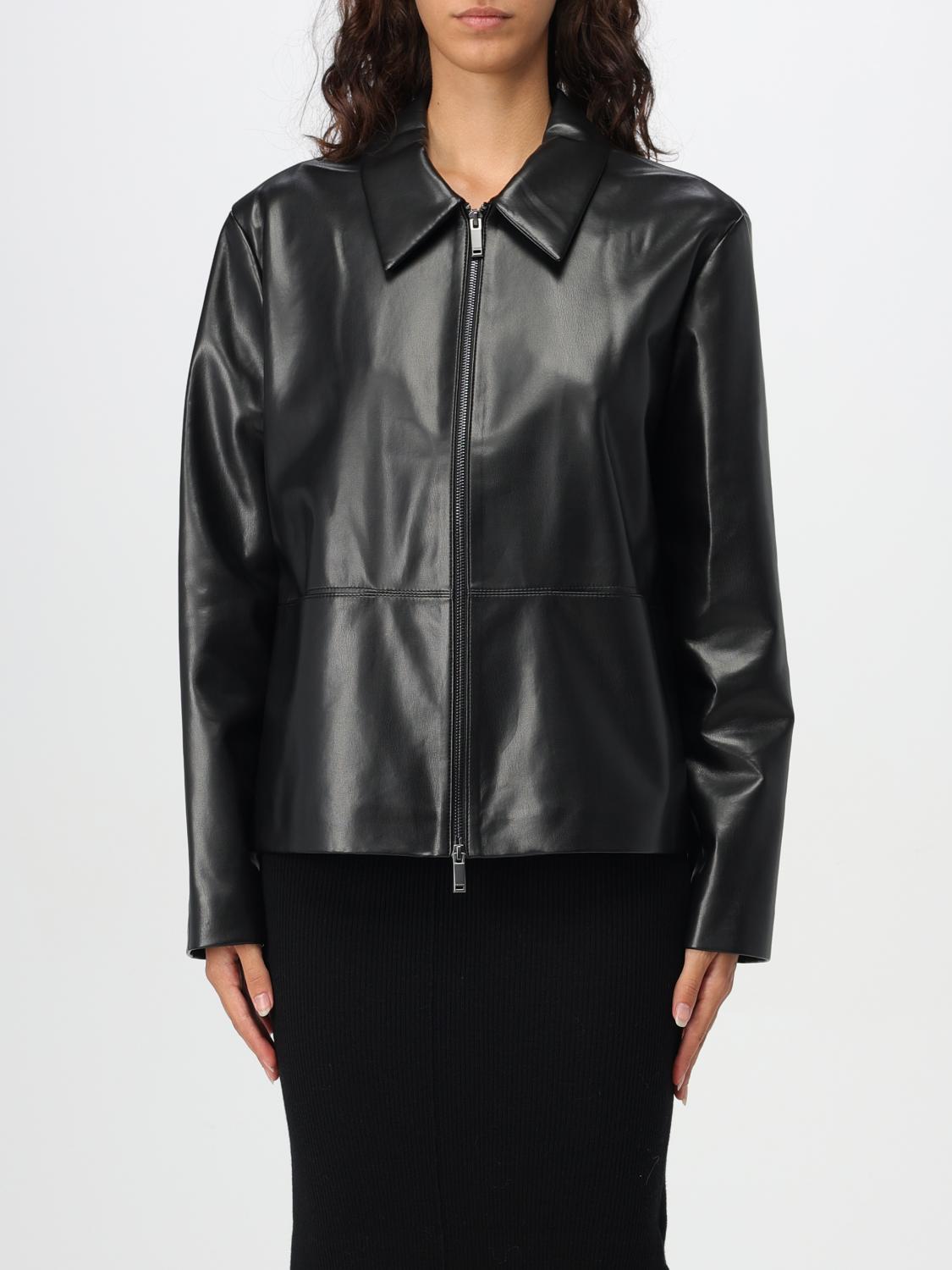 Shop Calvin Klein Jacket  Woman Color Black In Schwarz