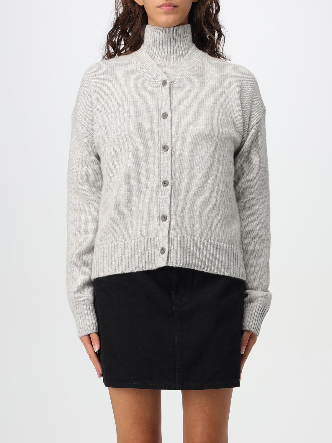 Shop Calvin Klein Cardigan  Woman Color Grey In Grau