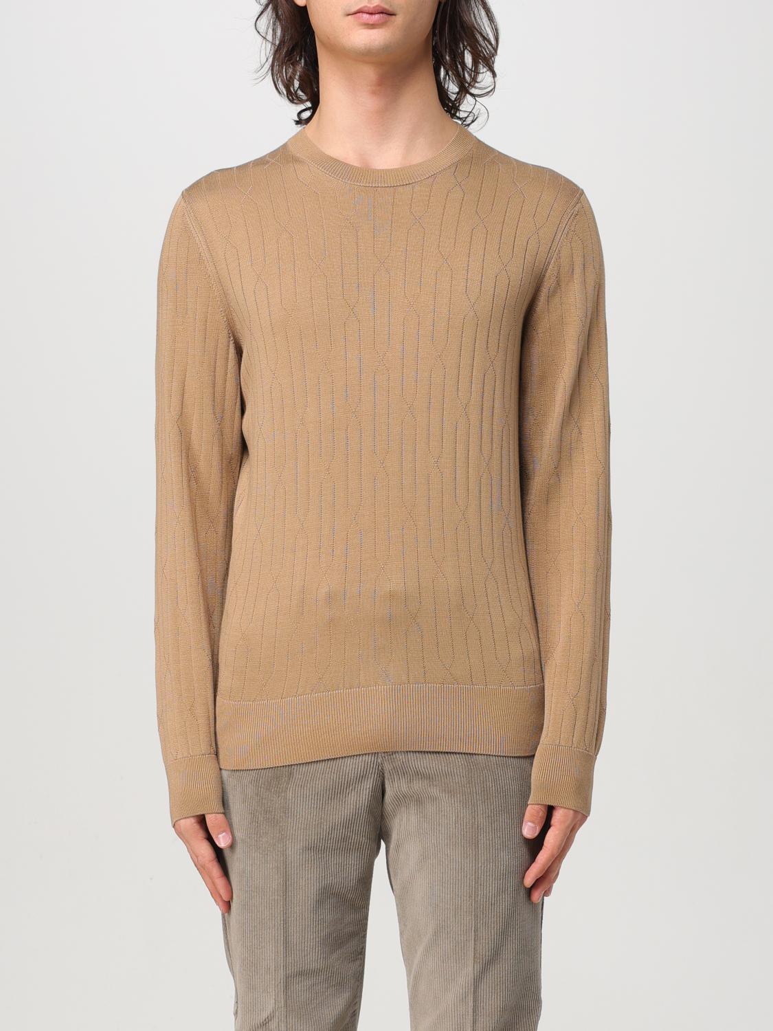 Sweater BOSS Men color Leather