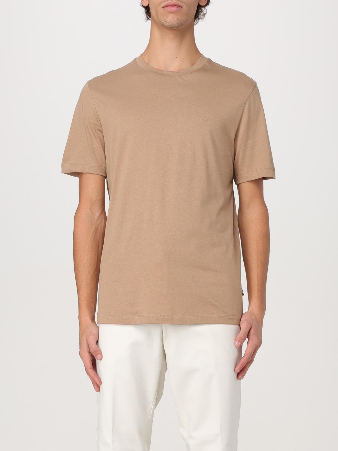 Hugo Boss T-shirt Boss Men Color Beige In Beige