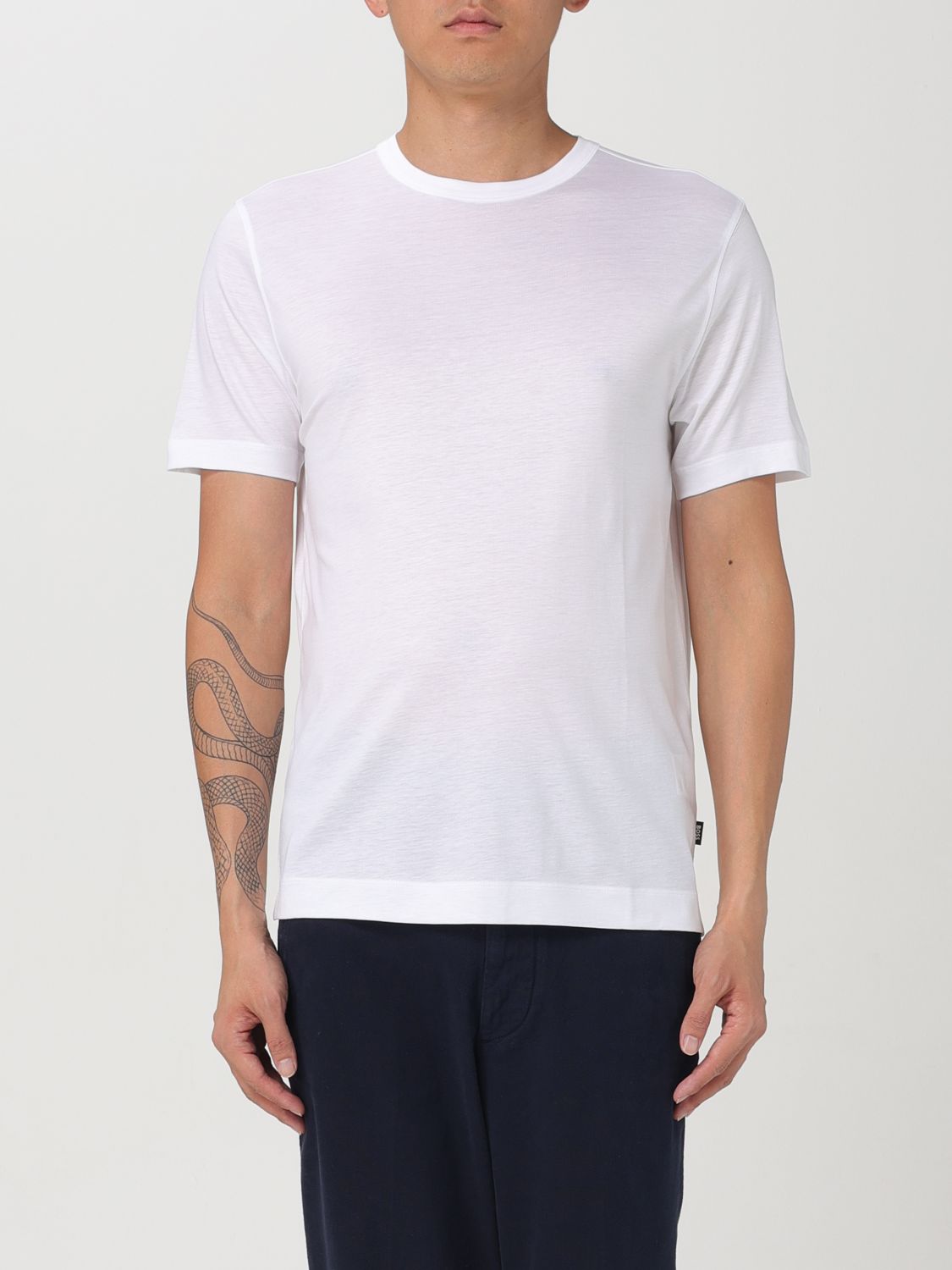 Shop Hugo Boss T-shirt Boss Men Color White In Weiss