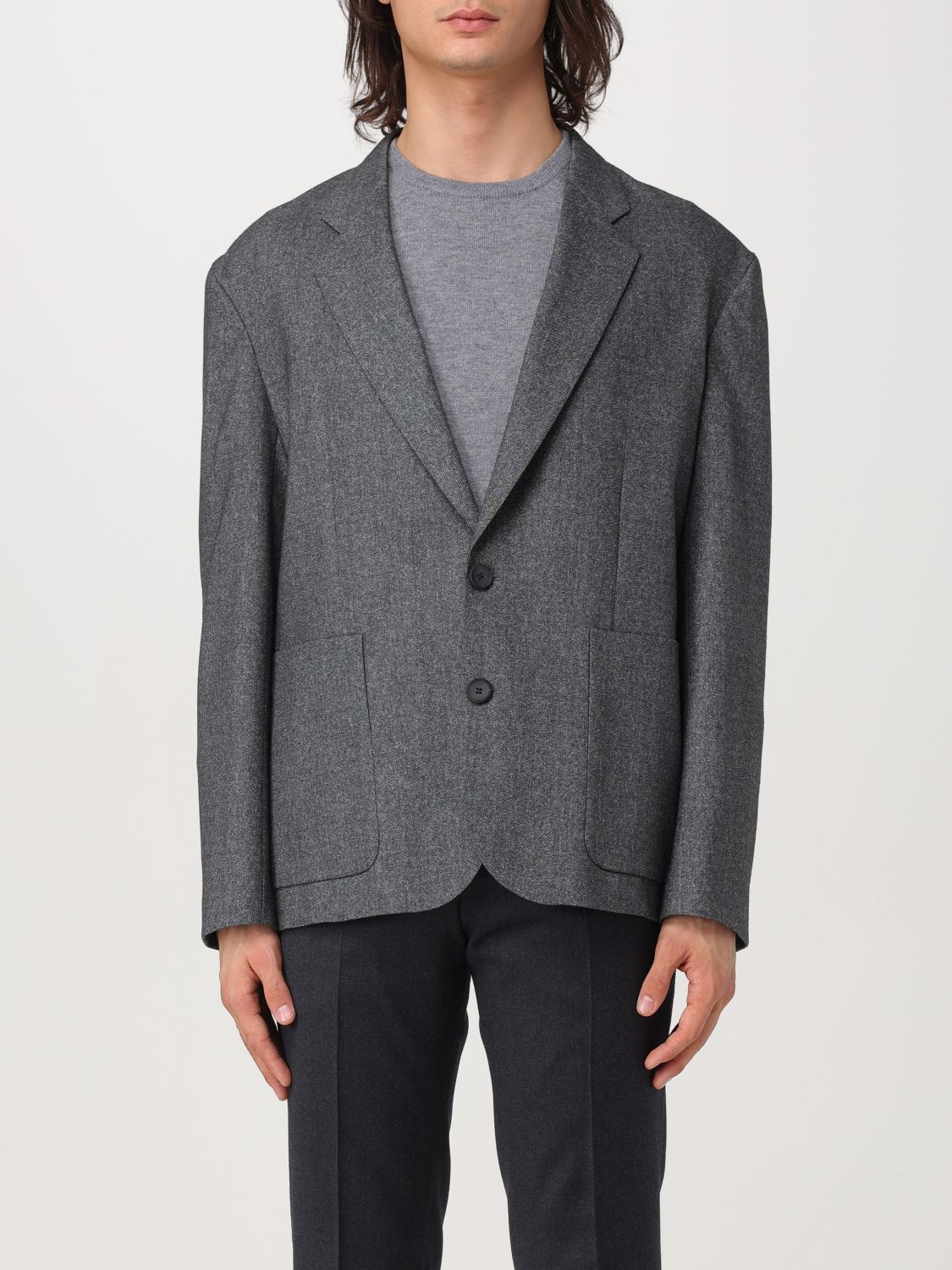 Shop Hugo Blazer  Men Color Grey In Grau