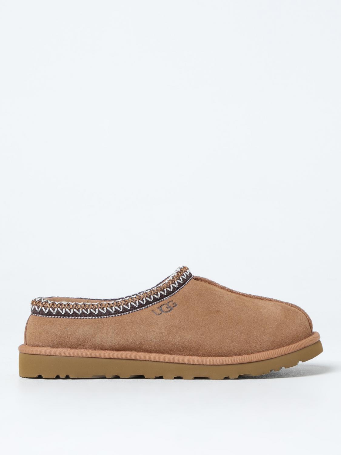 Ugg Men S Shaggy Suede Tasman Clogs Dark Apricot In Hazel