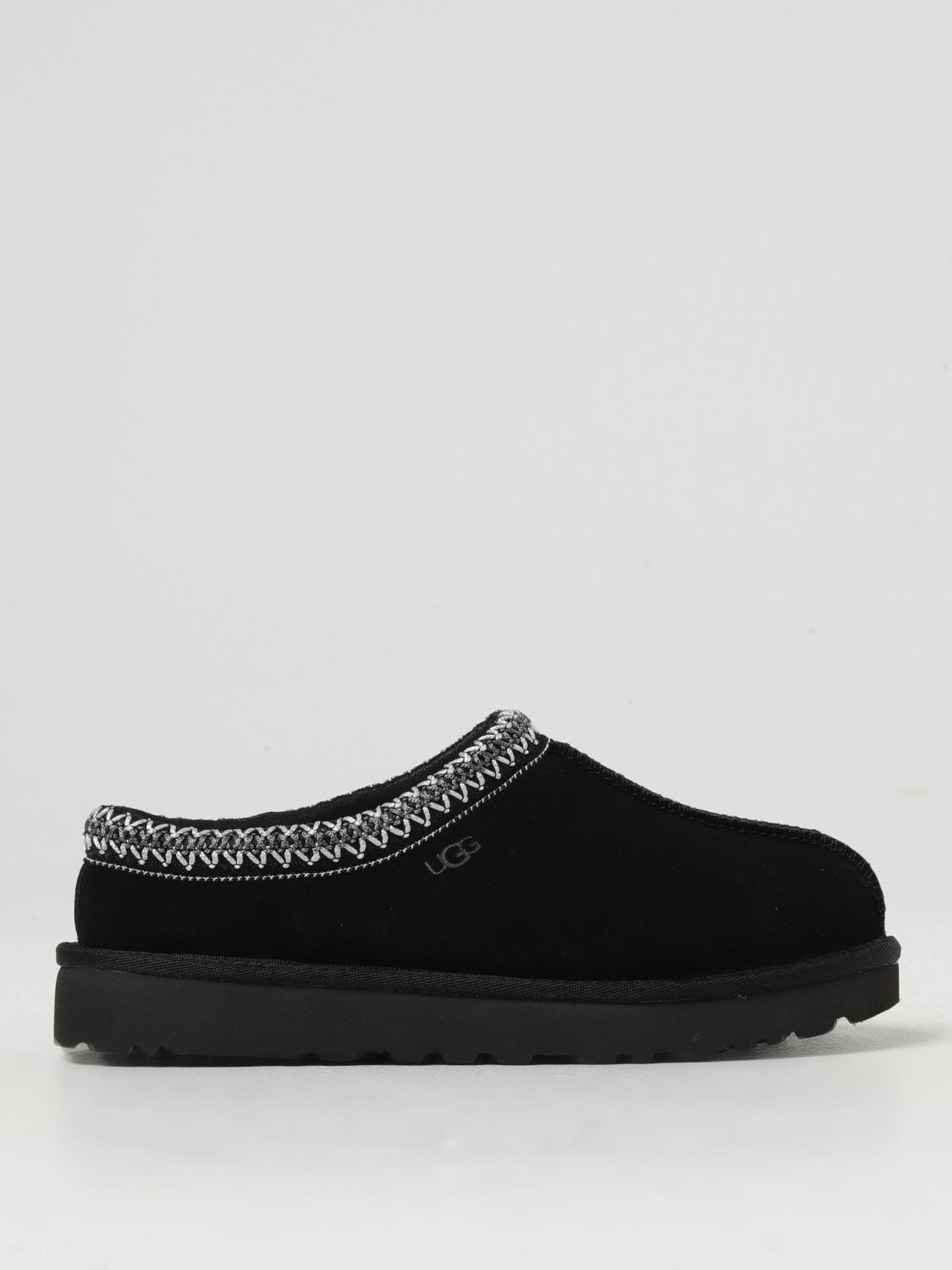 Ugg Tasman Slip-on Shearling Flat Mules In Black