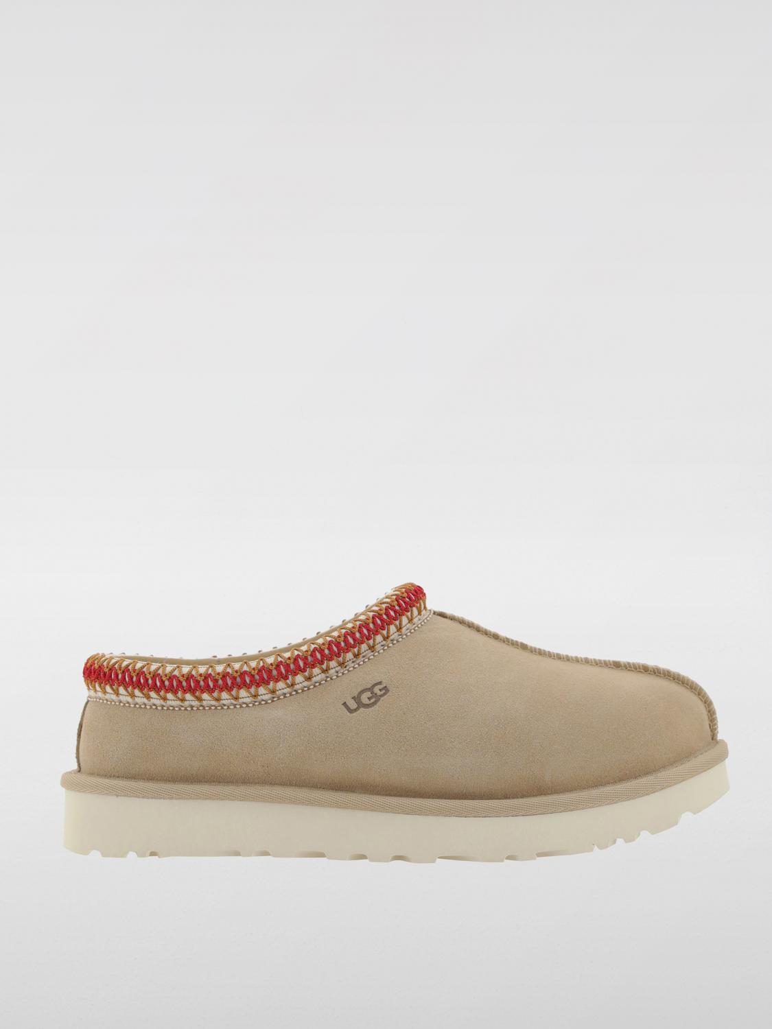 Shop Ugg Flat Shoes  Woman Color Beige