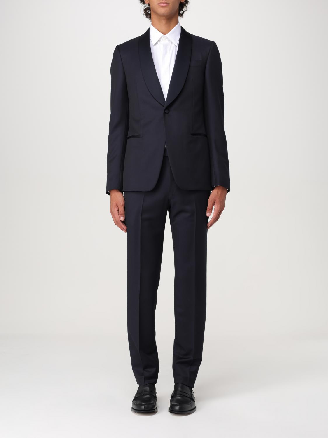 Shop Zegna Suit  Men Color Blue In Blau