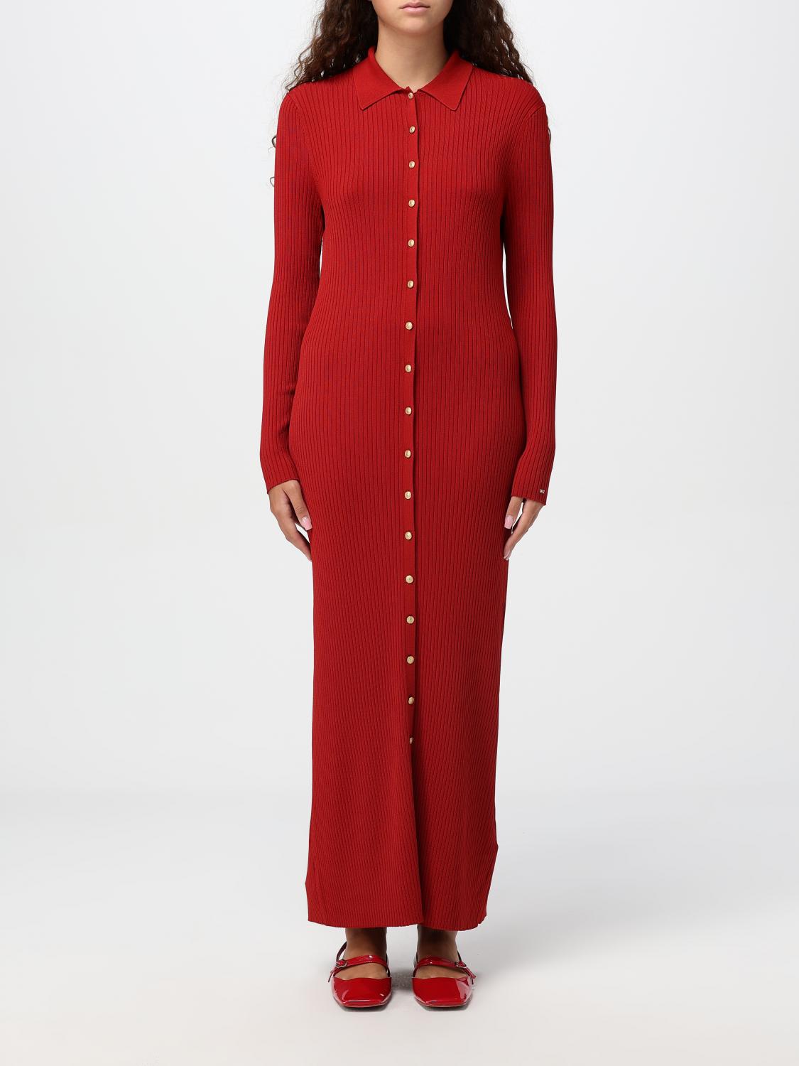 Shop Tommy Hilfiger Dress  Woman Color Red In Rot