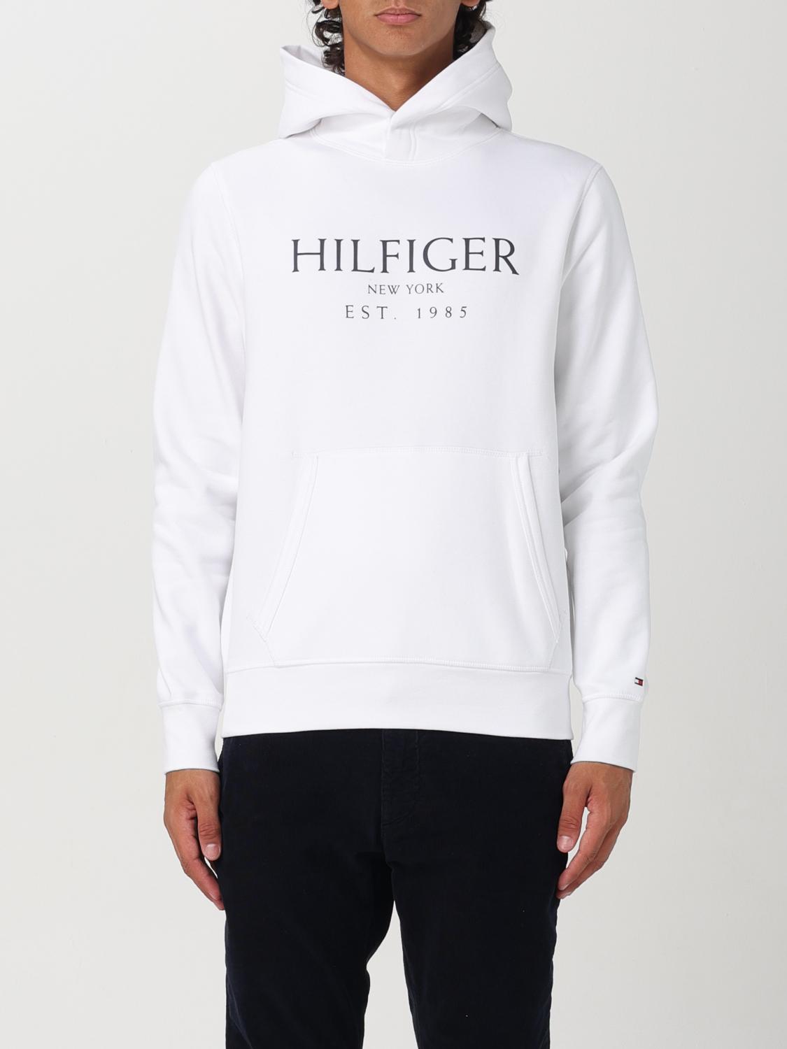 Shop Tommy Hilfiger Sweatshirt  Men Color White In Weiss