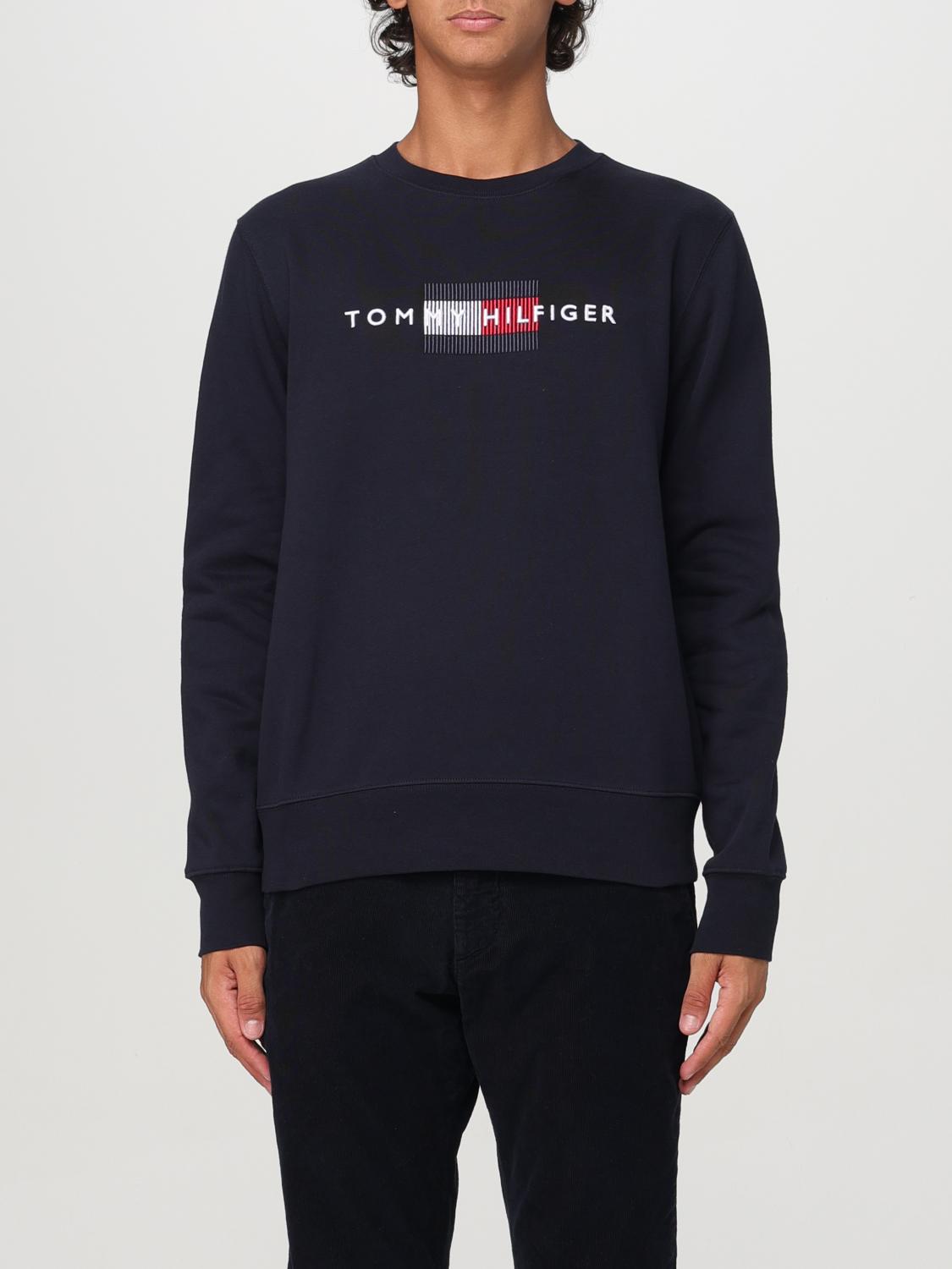 Shop Tommy Hilfiger Sweatshirt  Men Color Blue In Blau