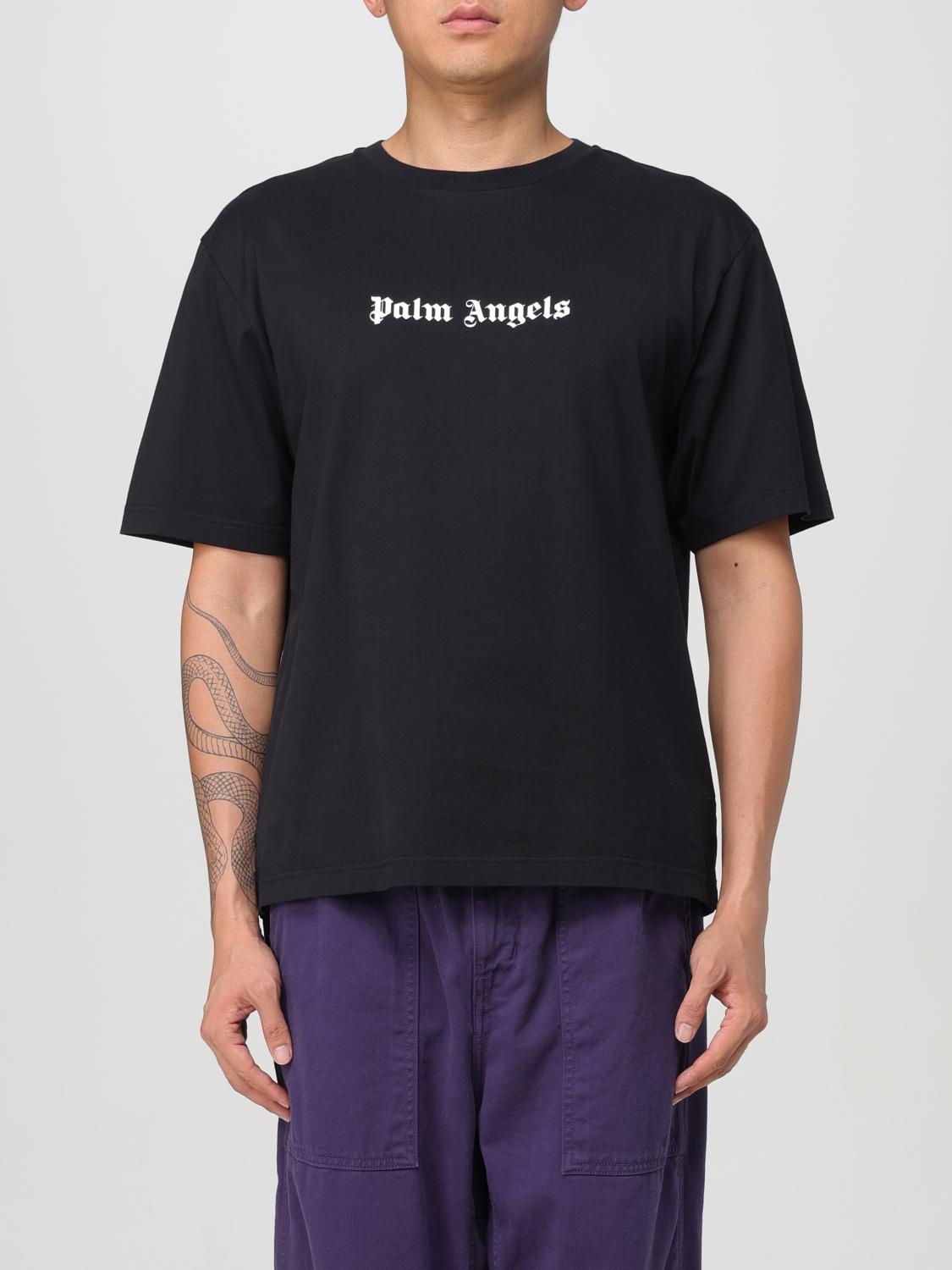 Shop Palm Angels T-shirt  Men Color Black In Schwarz