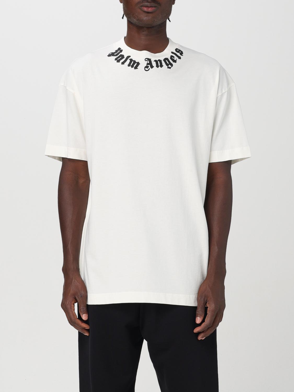 Shop Palm Angels T-shirt  Men Color White In Weiss