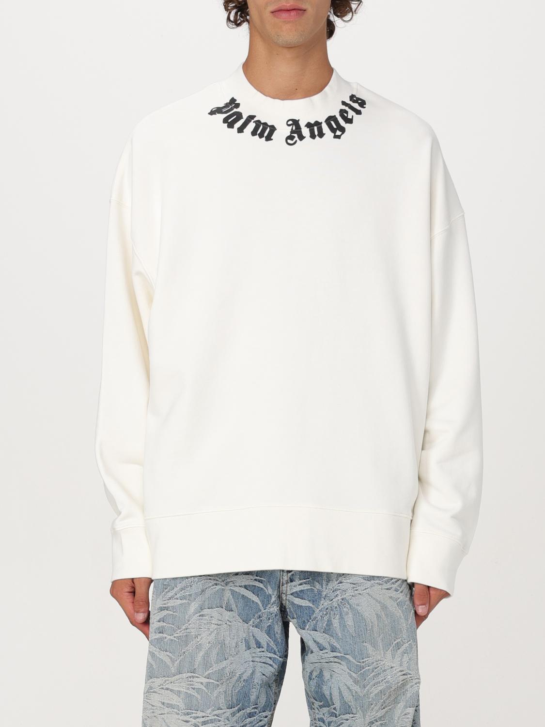 Shop Palm Angels Sweatshirt  Men Color White In Weiss