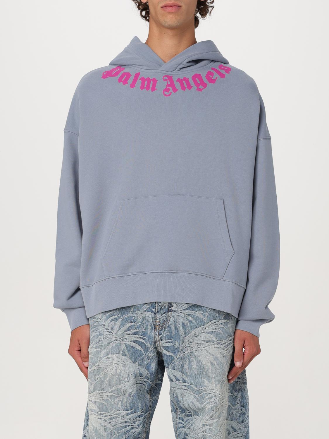 Shop Palm Angels Sweatshirt  Men Color Grey In Grau