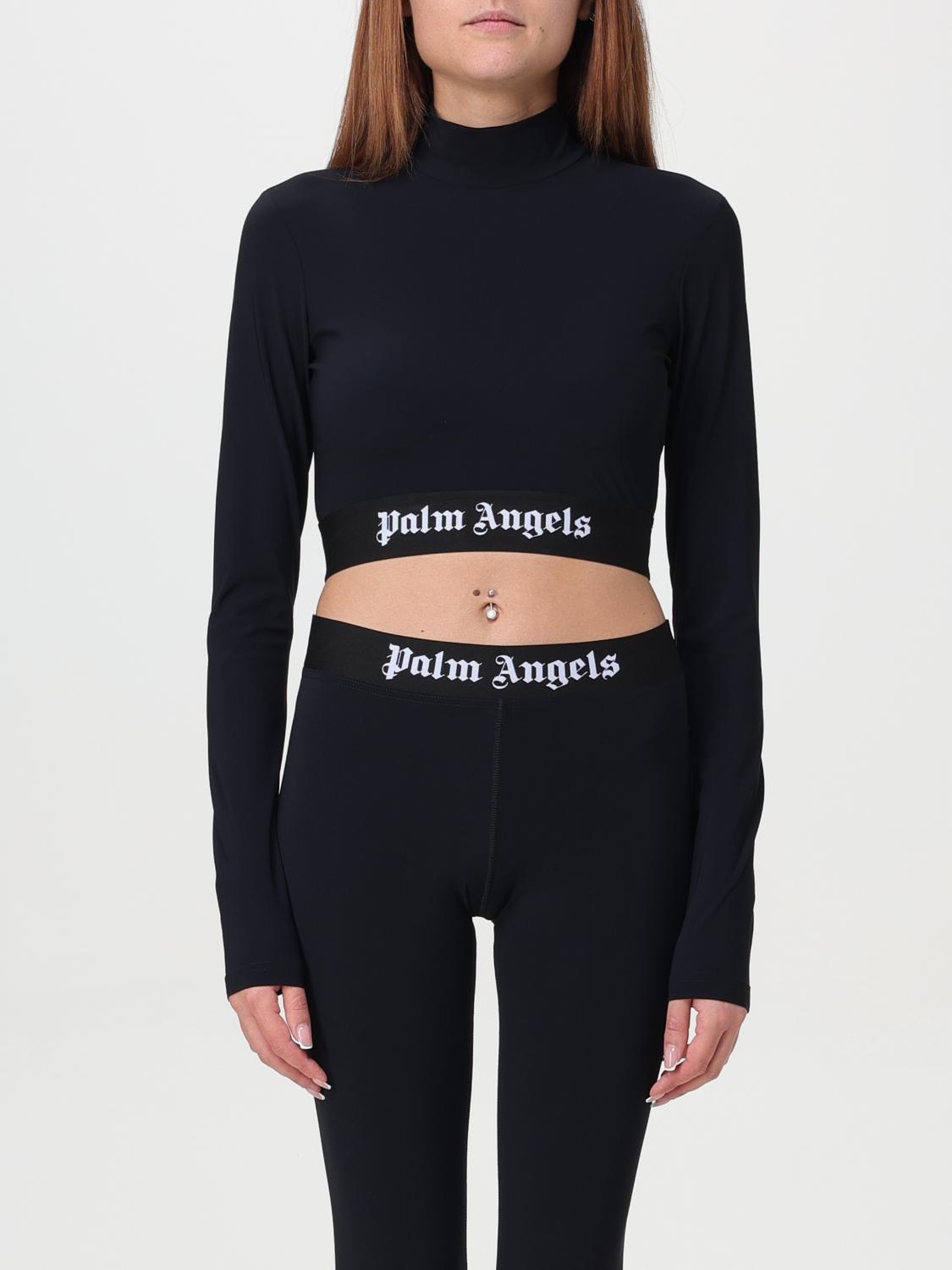 Shop Palm Angels Top  Woman Color Black In Schwarz