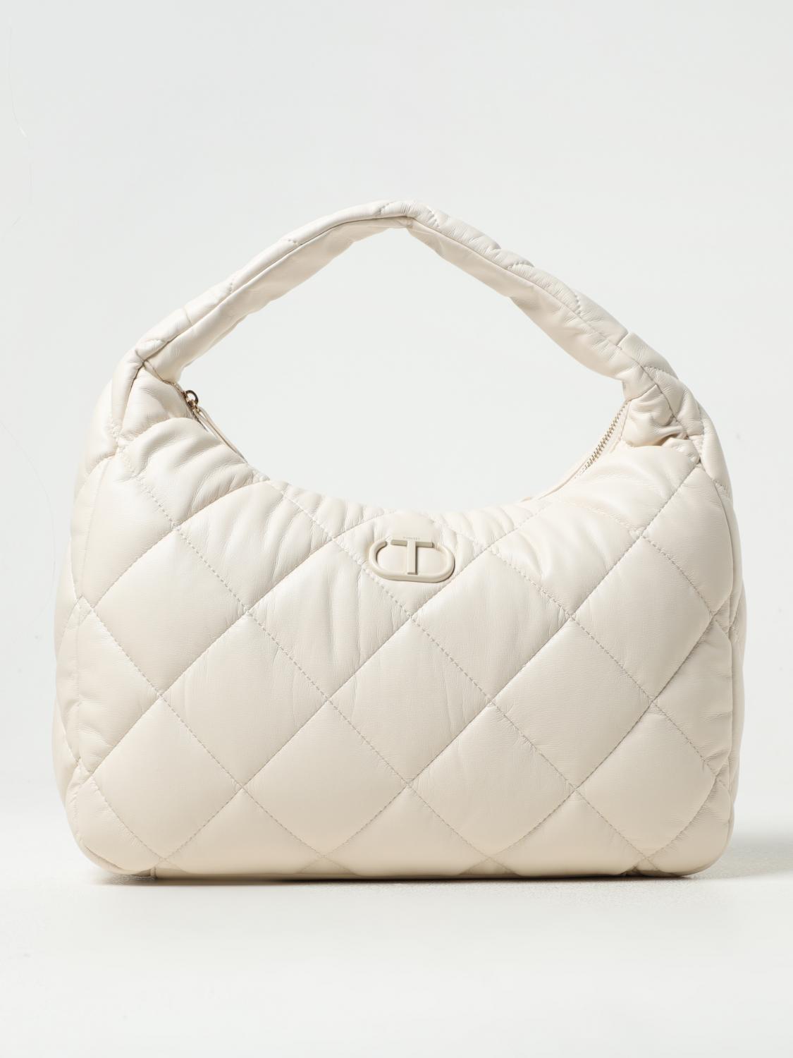 Twinset Logo-plaque Tote Bag In Yellow Cream