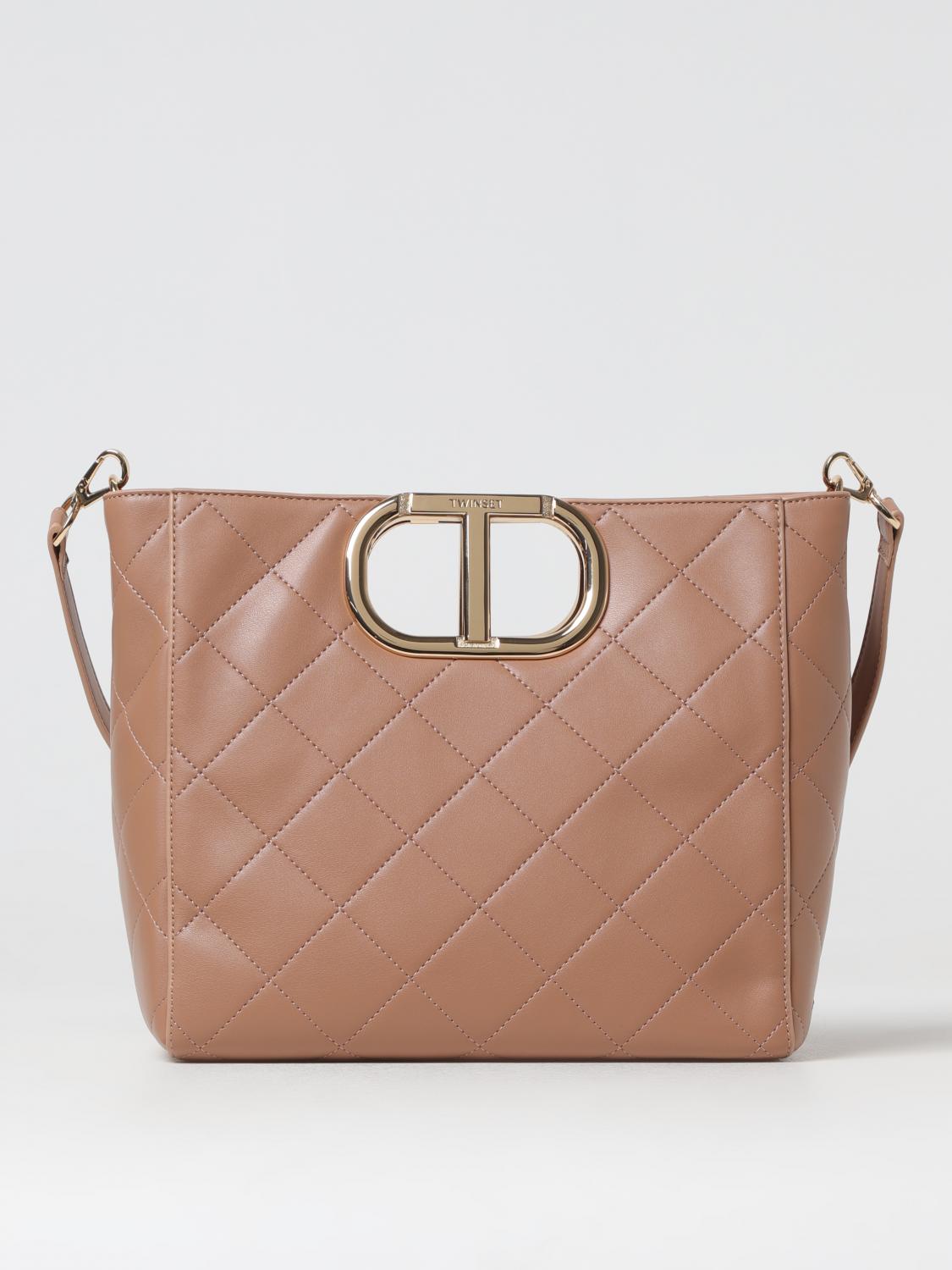 Twinset Shoulder Bag Woman Color Beige In Beige