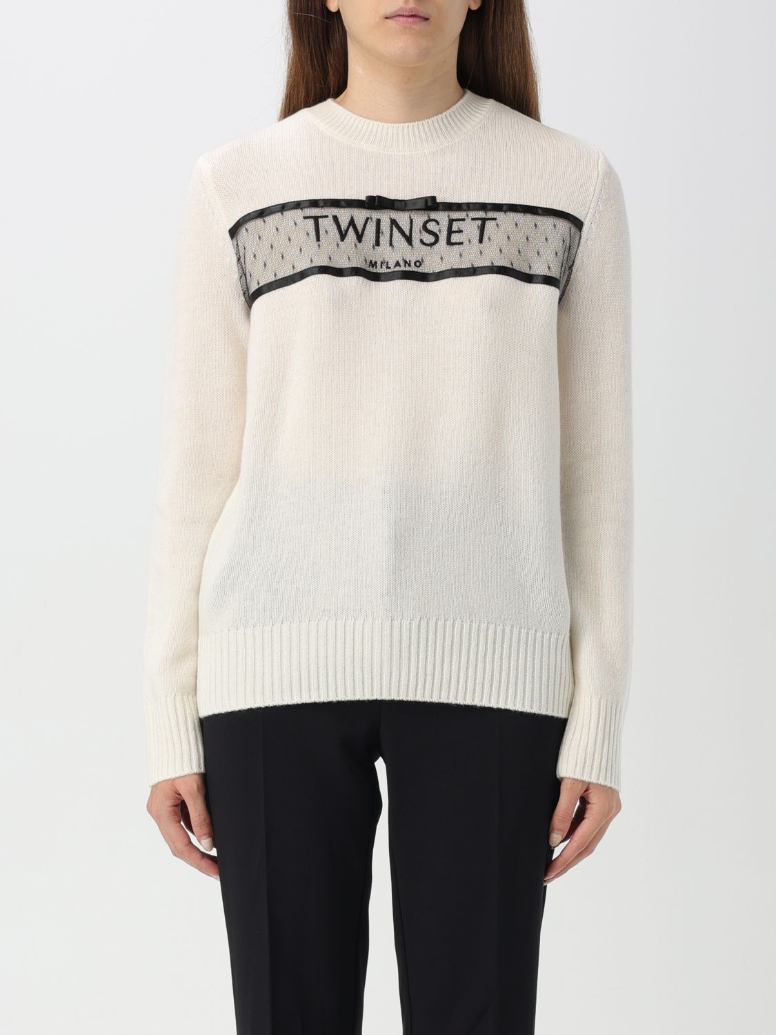 Shop Twinset Sweater  Woman Color Cream