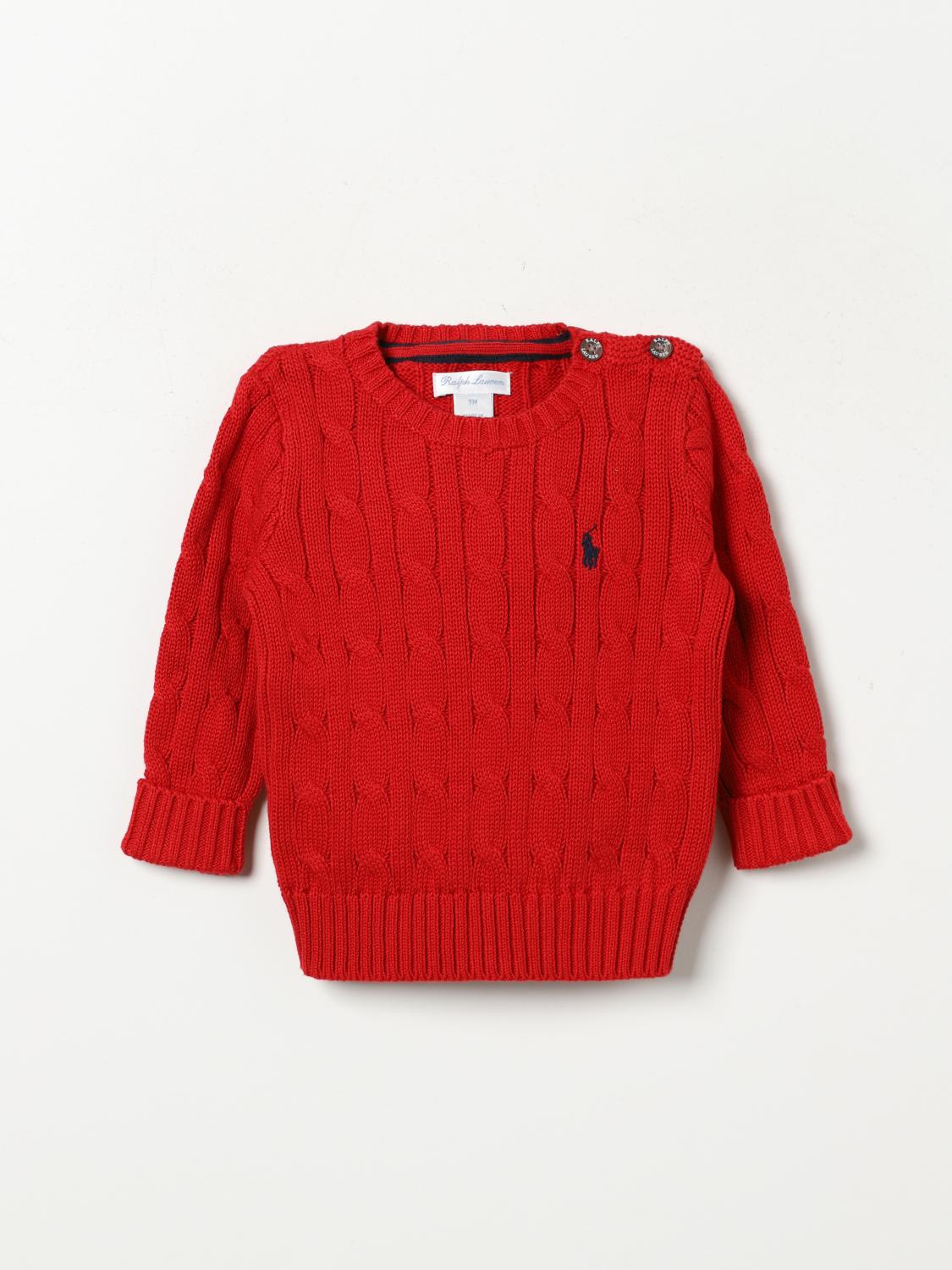 Polo Ralph Lauren Red Sweatshirt For Baby Kids With Pony Logo In Rot