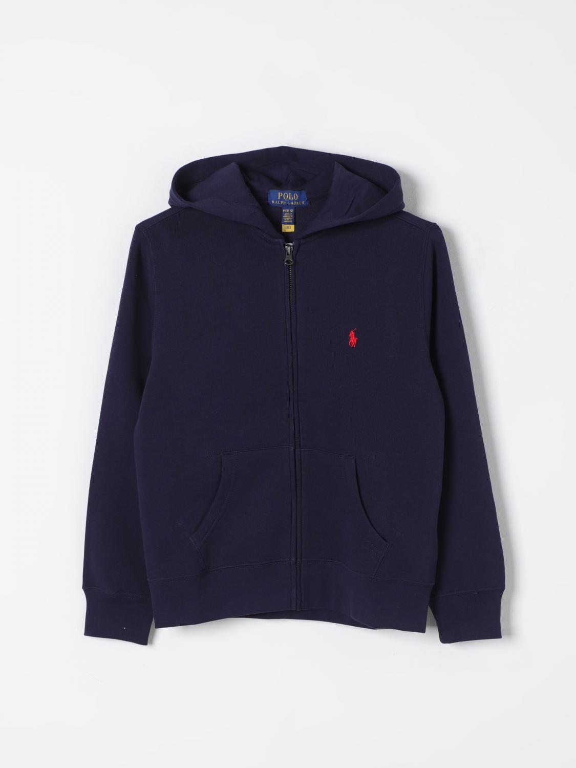 Polo Ralph Lauren Full Zip Hoodie   Teens In Navy