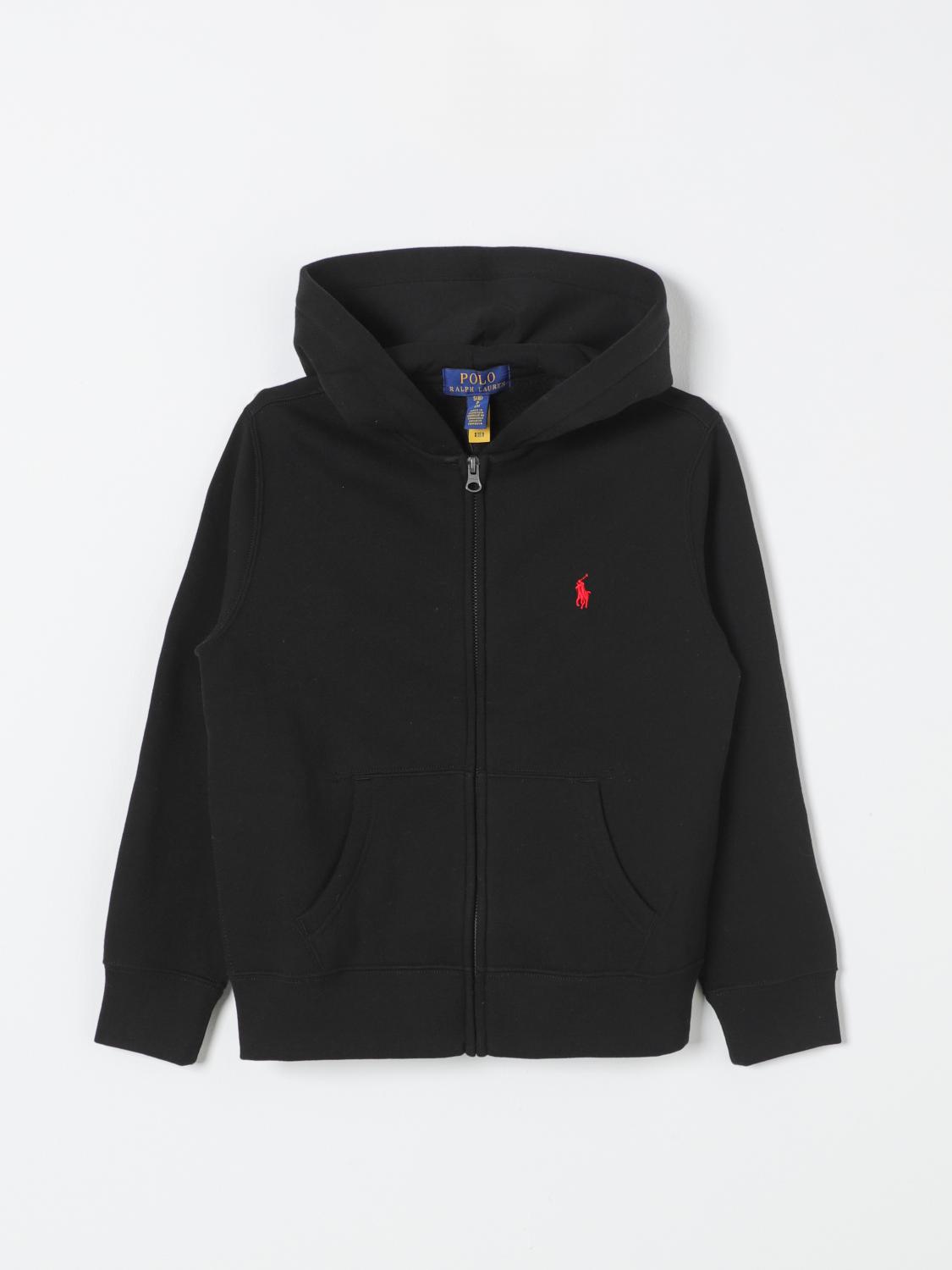 Polo Ralph Lauren Cotton-blend Zip-up Hoodie In Schwarz