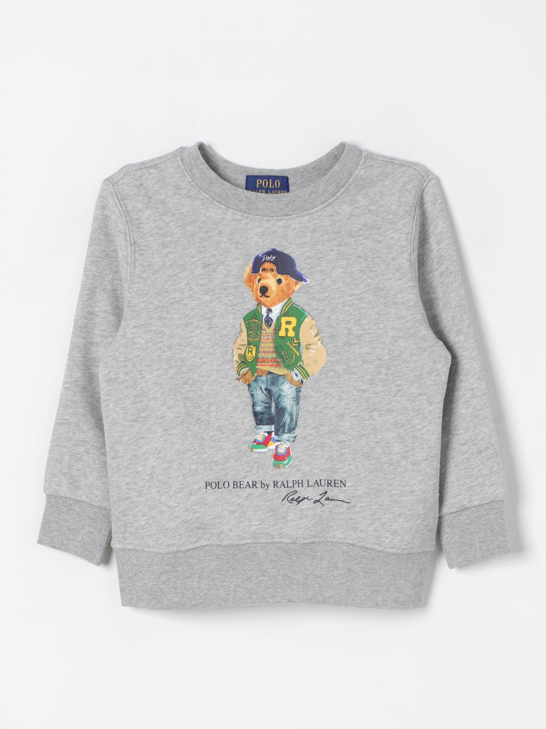 POLO RALPH LAUREN SWEATER POLO RALPH LAUREN KIDS COLOR GREY 418792020
