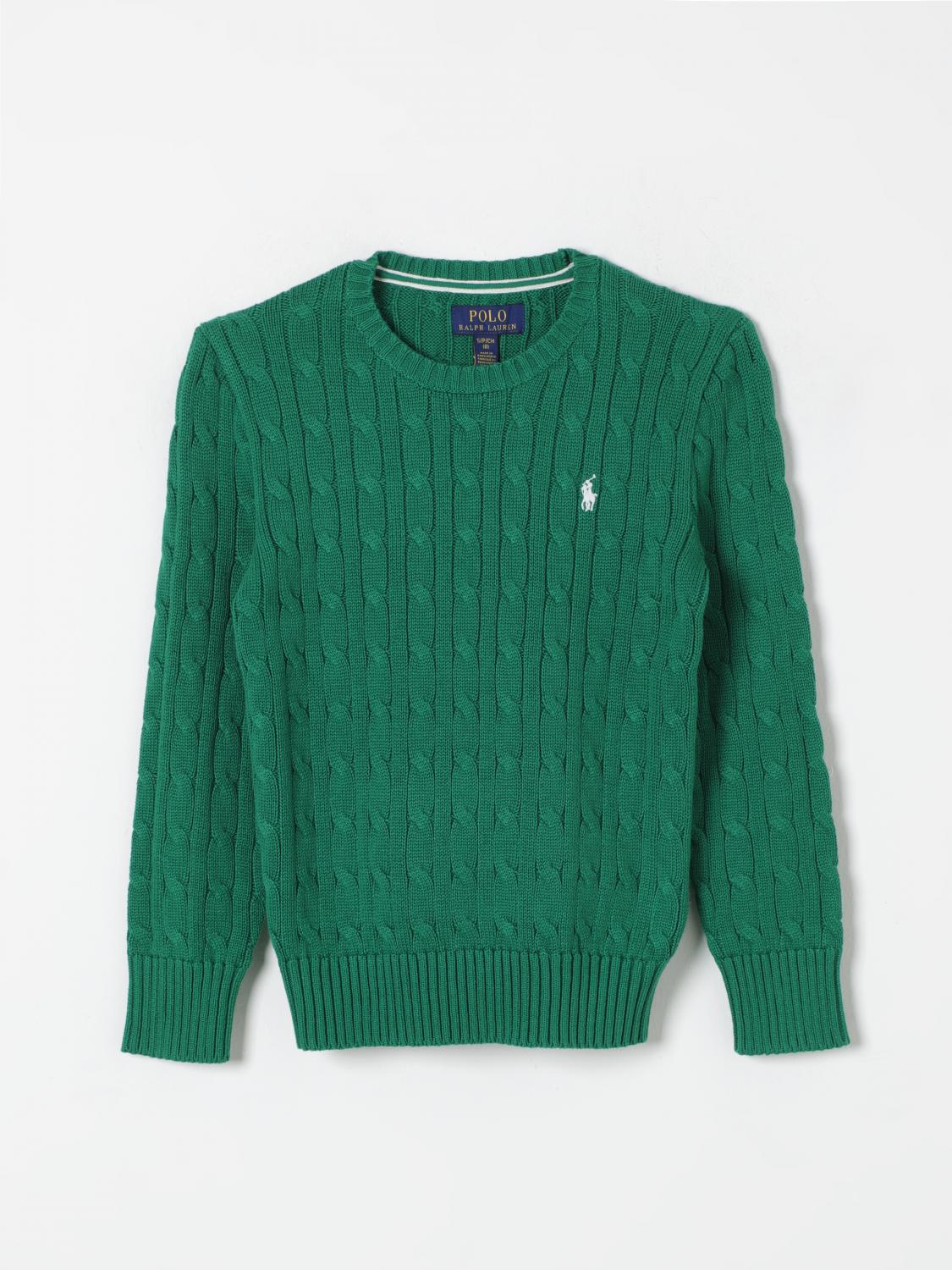 Shop Polo Ralph Lauren Sweater  Kids Color Green In Grün