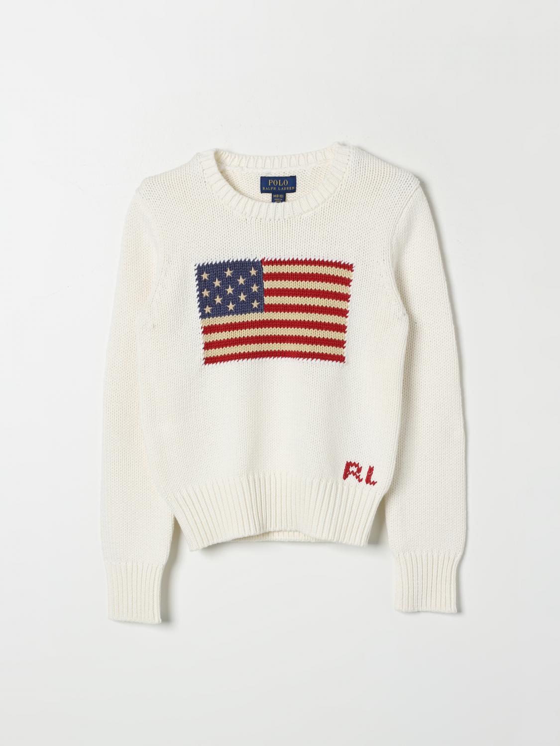 Shop Polo Ralph Lauren Sweater  Kids Color White In Weiss