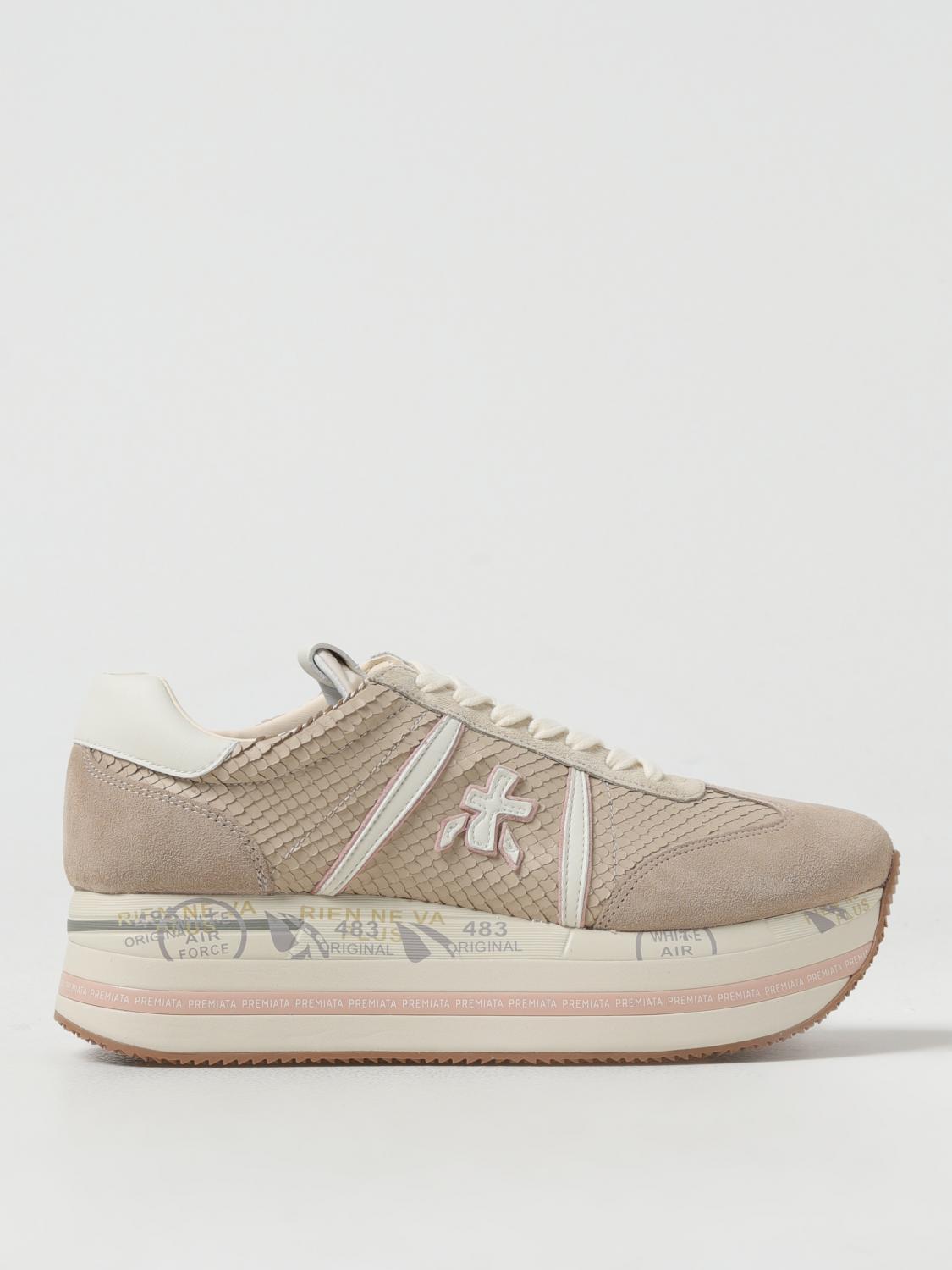 Shop Premiata Sneakers  Woman Color Beige