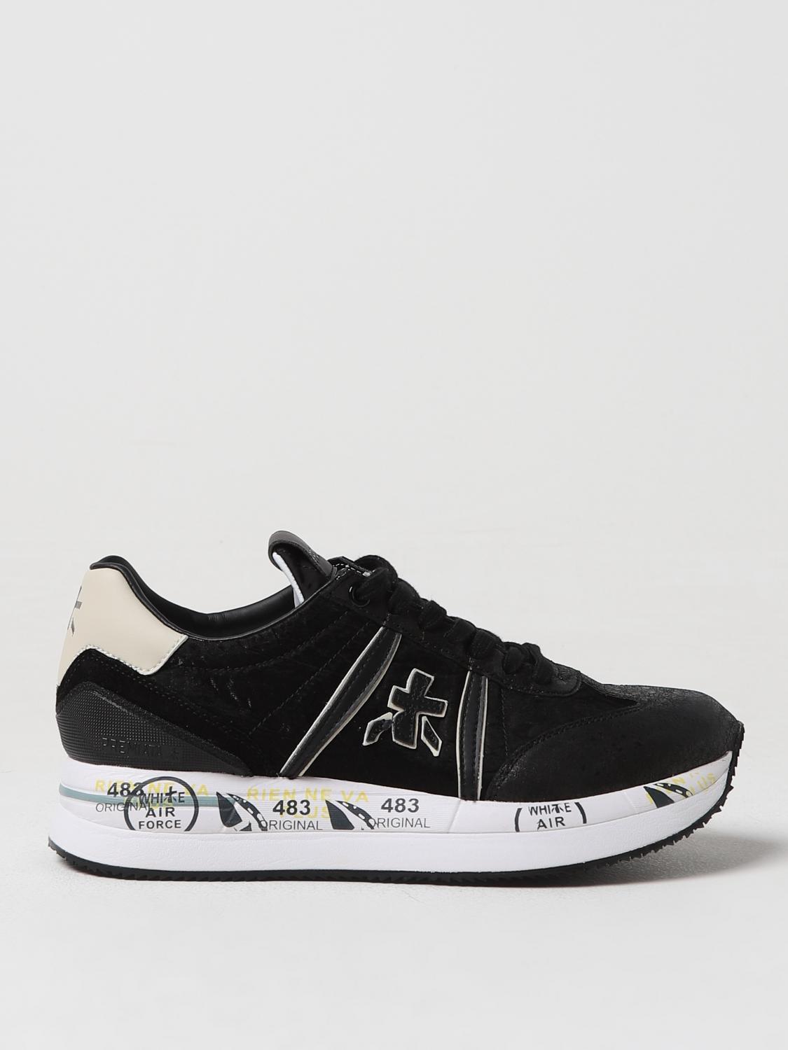 Shop Premiata Sneakers  Woman Color Black In Schwarz