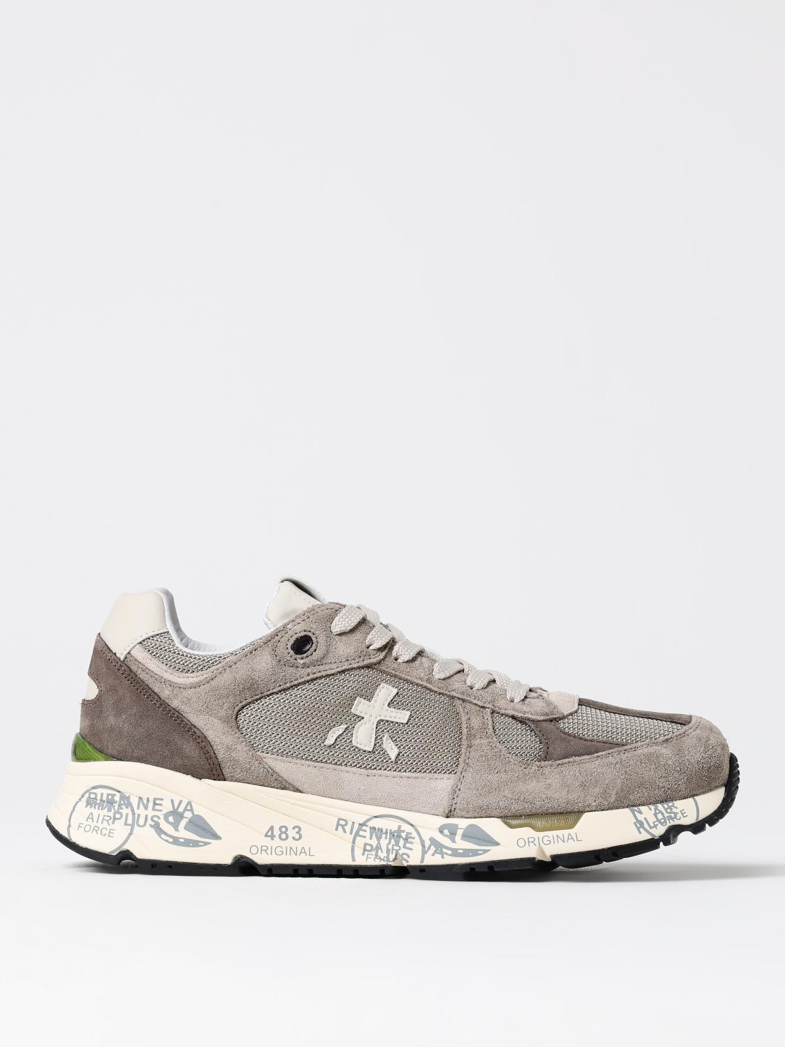 Shop Premiata Sneakers  Men Color Dove Grey In Taubengrau