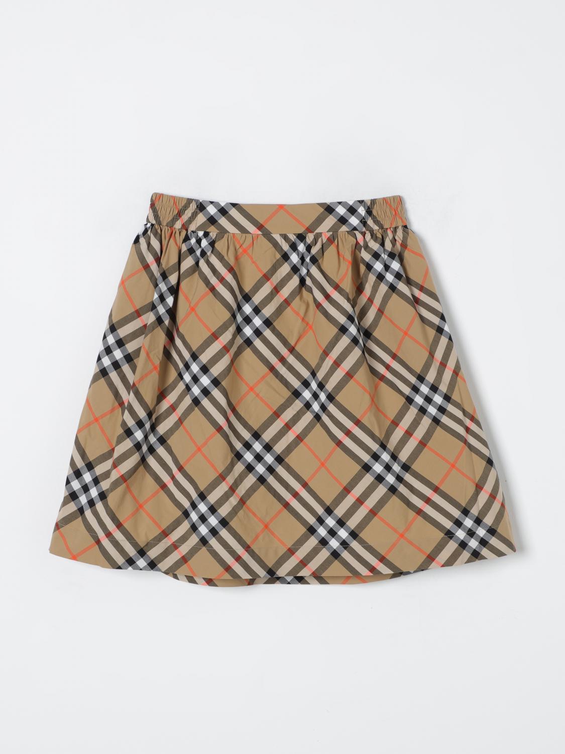 Shop Burberry Skirt  Kids Color Beige